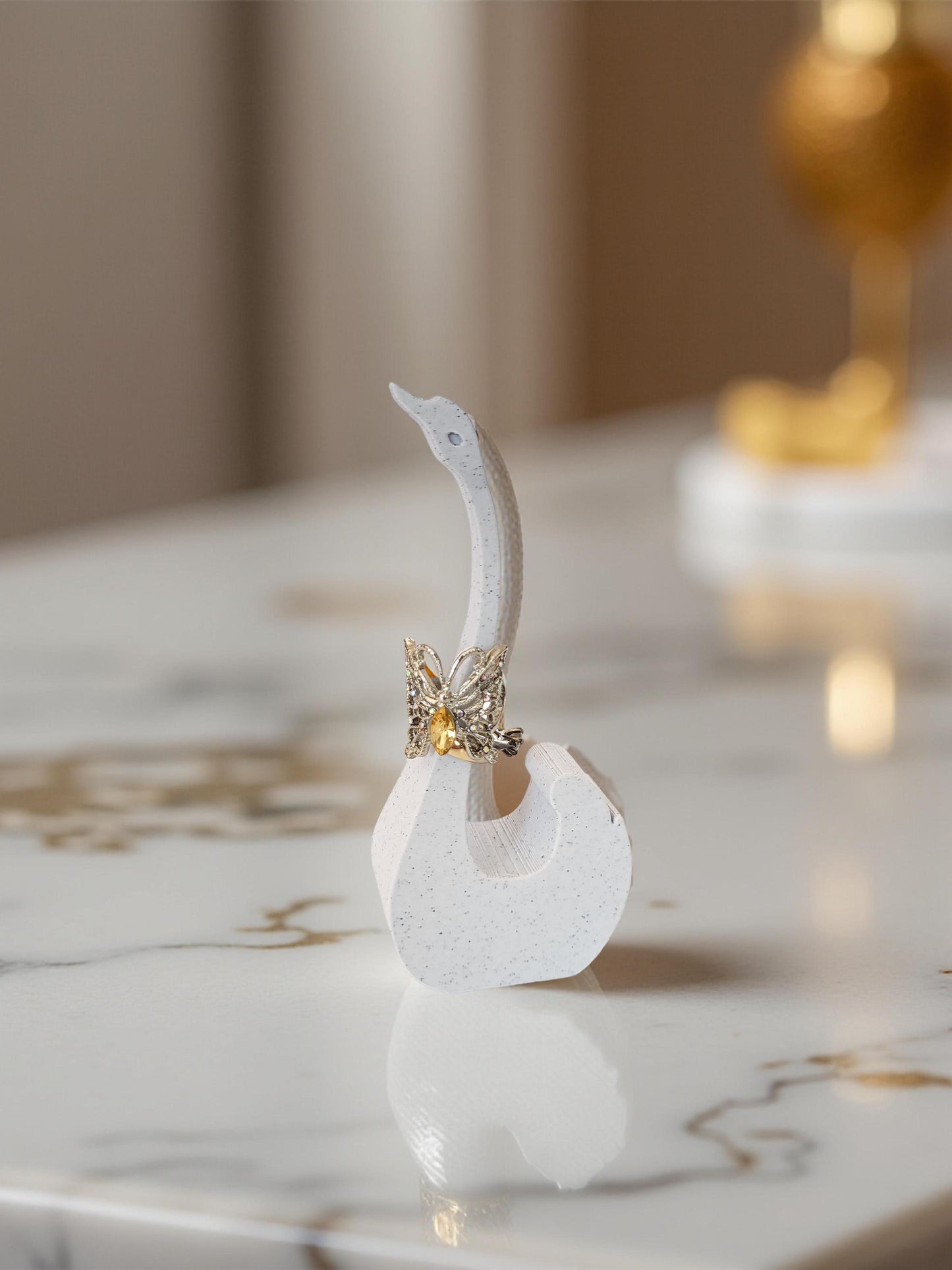 Swan Ring Holder - Cute Jewelry Organizer, Ring Holder Dish, Wedding Ring Holder, Ring Display, Engagement Gift, Teen Gift Idea