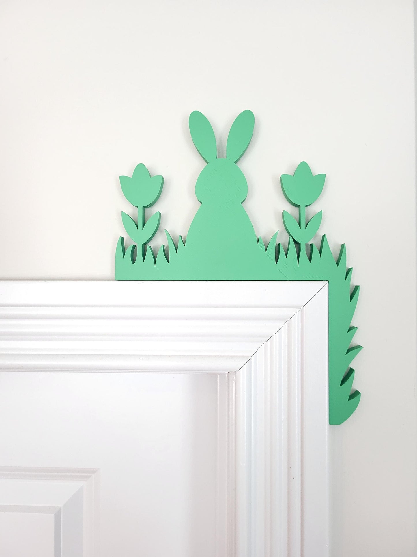 Easter Door Corner Decoration With Bunny Rabbit, Spring Decor, Home Decor, Door Trim, Easter Home Accent, Cute Egg Bunny Decor