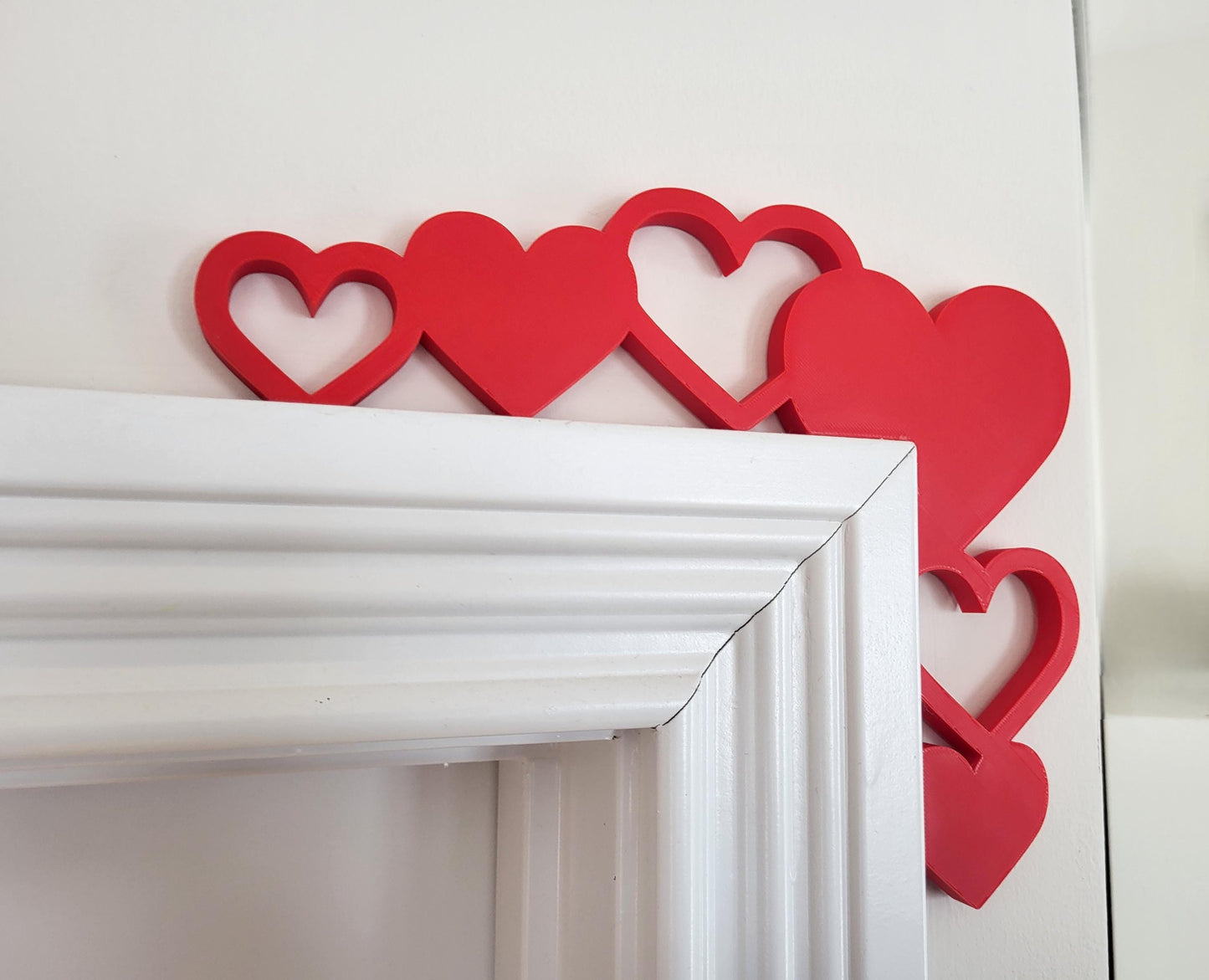 Hearts Door Topper - Valentine’s Day Door Corner, Valentine's Decor, Seasonal Decor, Valentines Day Themed Decor, Home Decor, Door Trim