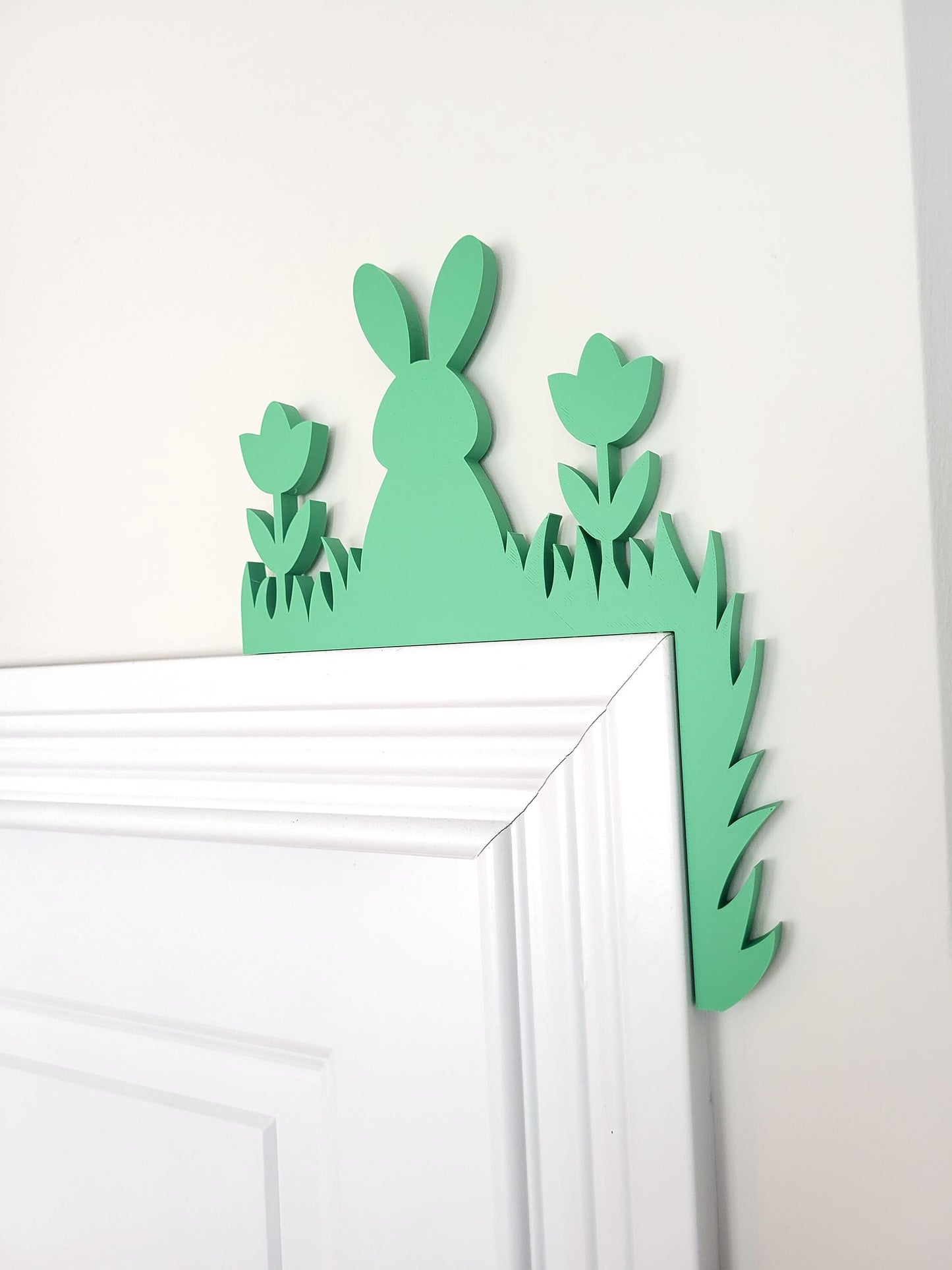 Easter Door Corner Decoration With Bunny Rabbit, Spring Decor, Home Decor, Door Trim, Easter Home Accent, Cute Egg Bunny Decor