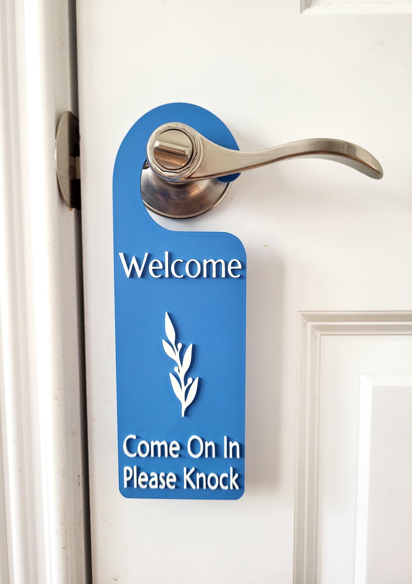 For Beauty Salons, Spas, Therapist, Do Not Disturb Sign, Office Door Hanger, Welcome, Come On In, Please Knock Door Knob Sign