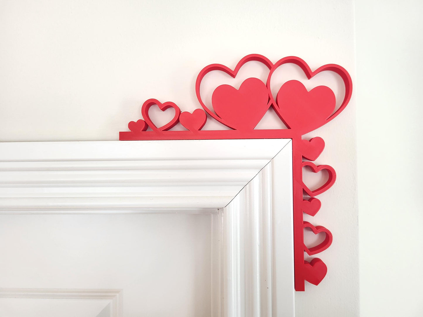 valentines decor, door corner decor, door trim decor, hearts,