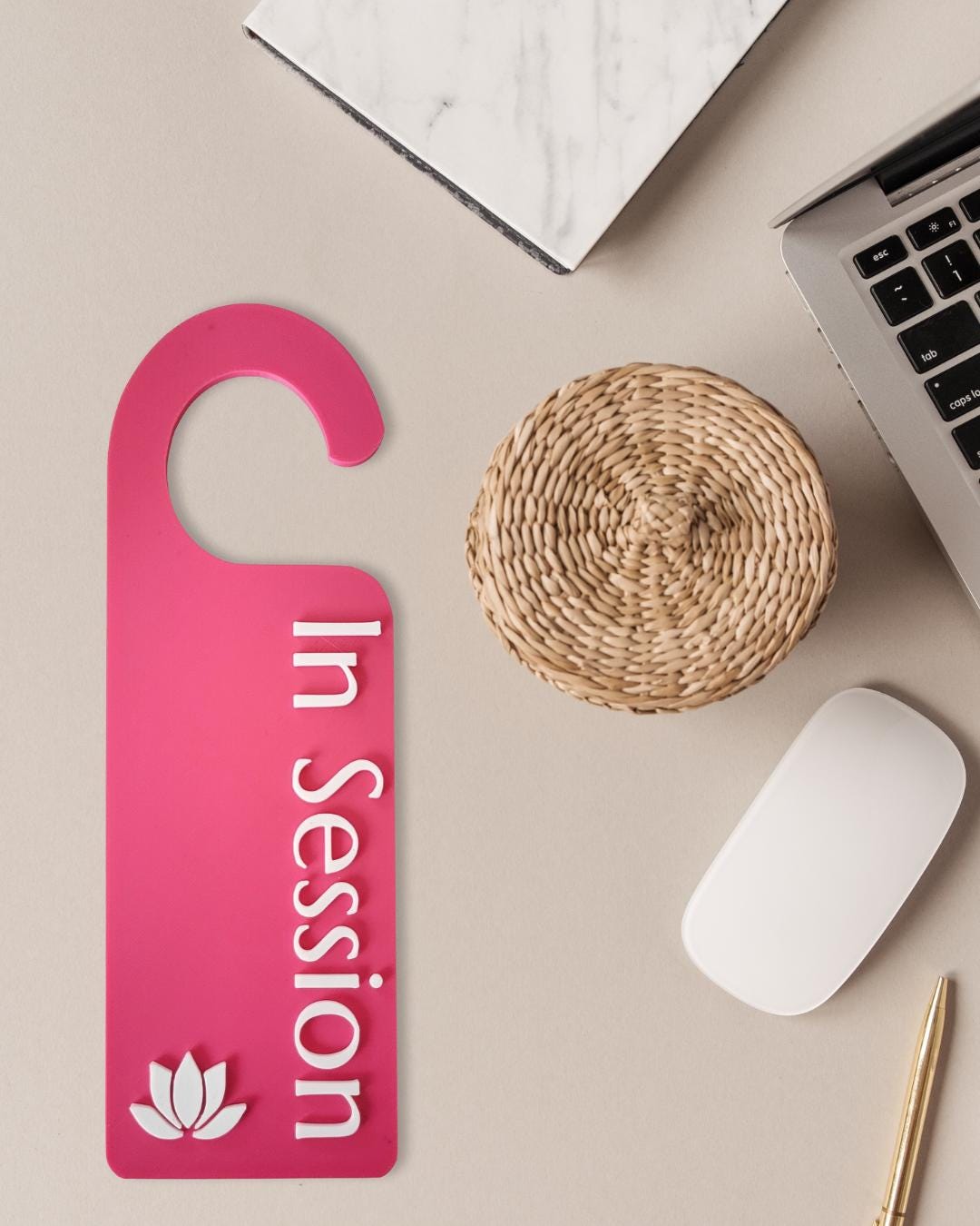 therapist door sign, salon sign, salon accessories, privacy sign, office door hanger, lash tech artist, in session sign, in session door sign, door sign, door hanger, door handle sign, do not disturb, beauty room decor, session in progress door knob sign