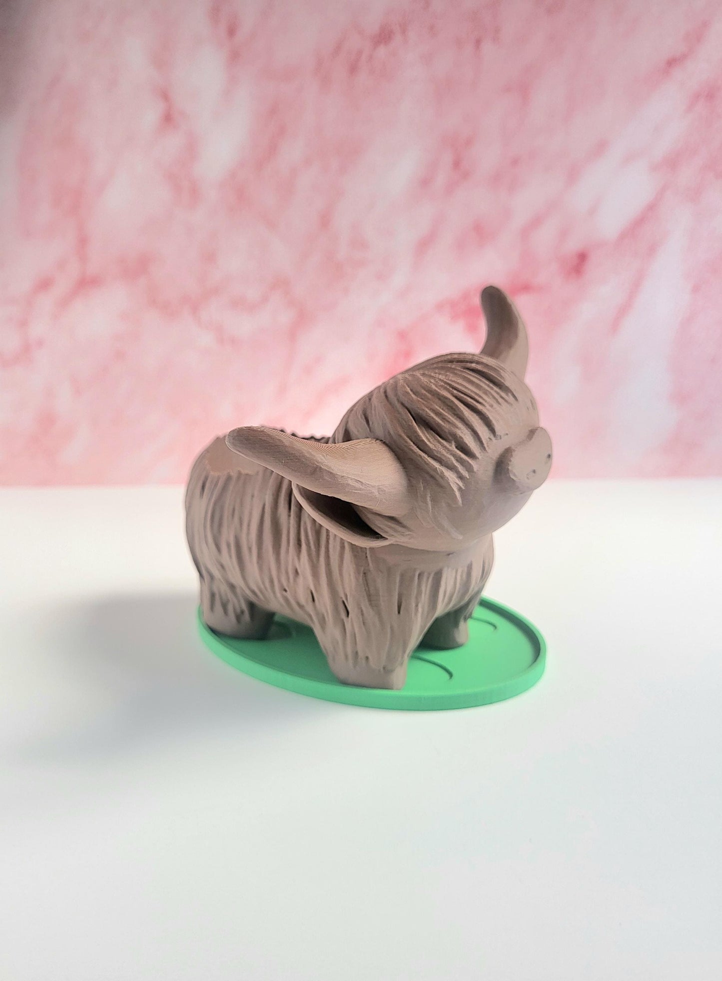 Cute Mini Animal Pot for Succulents & Cacti – Farmhouse Style Decor, Cow Planter, Highland Cow Planter
