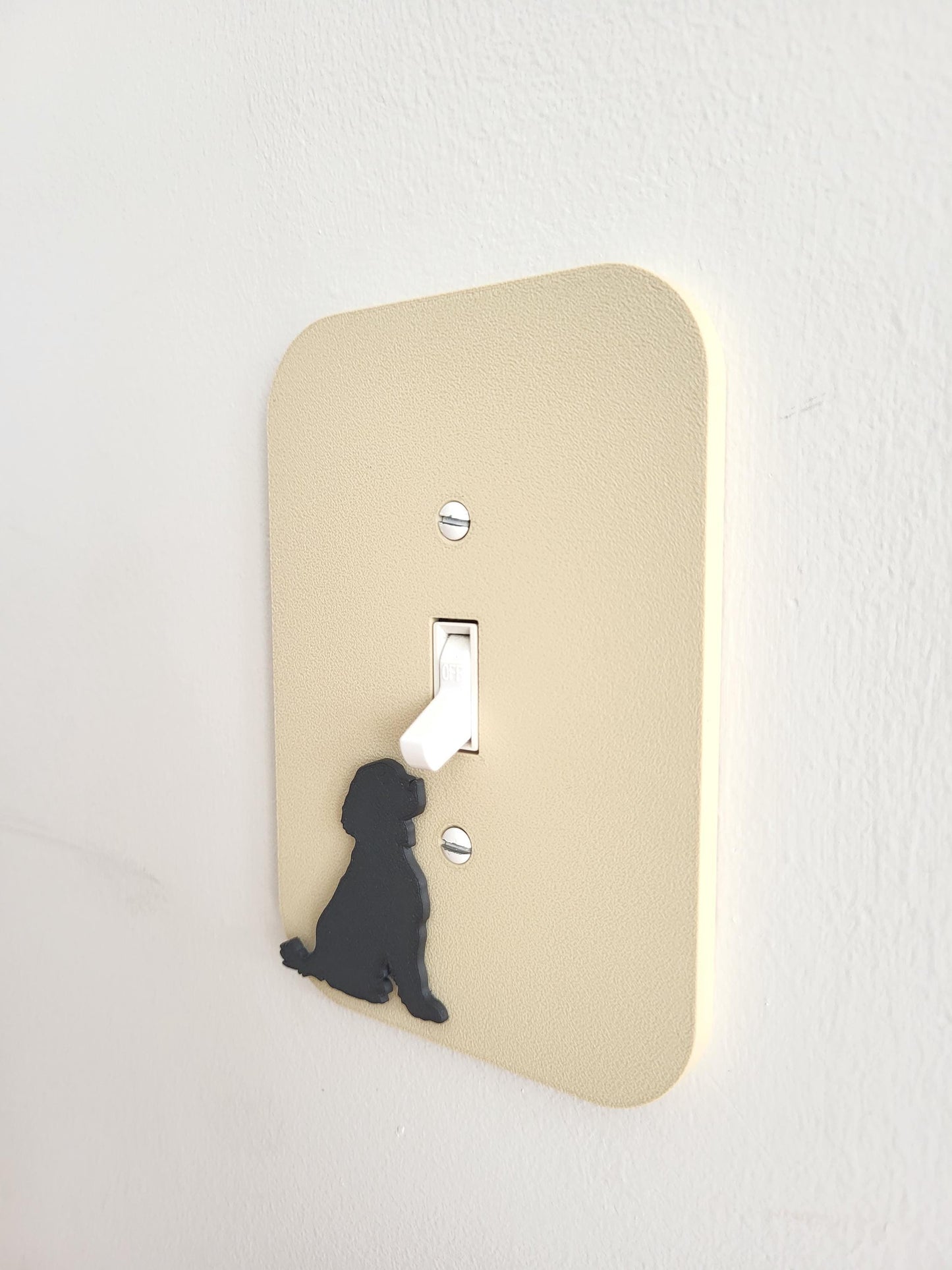 Light Switch Cover With Dog Accent, Wall Plate Cover, Mid Century Modern, Unique Switch Plate Design, Home Decor, Dog Light Switch