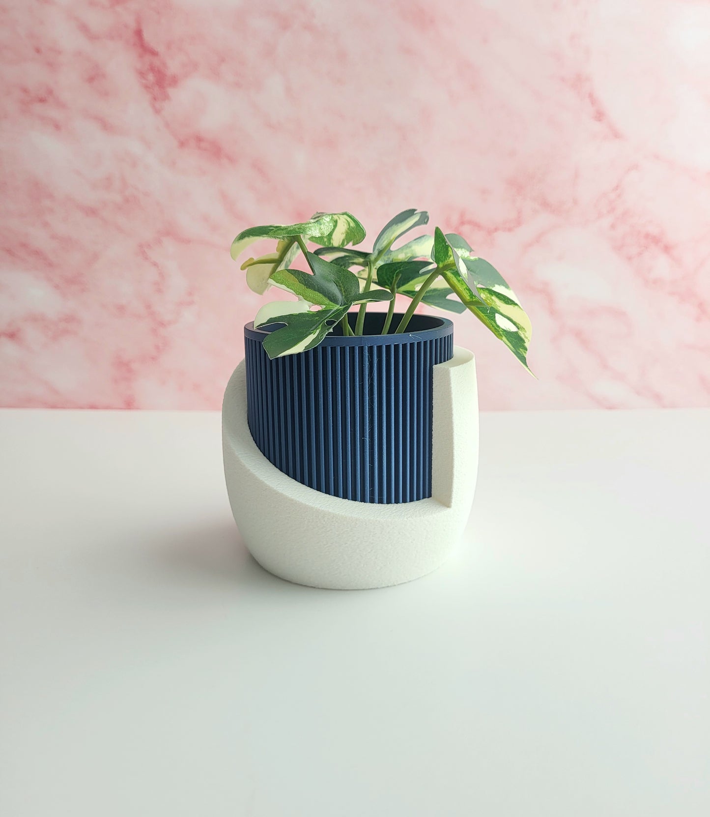Japandi Style Planter with Drainage & Tray