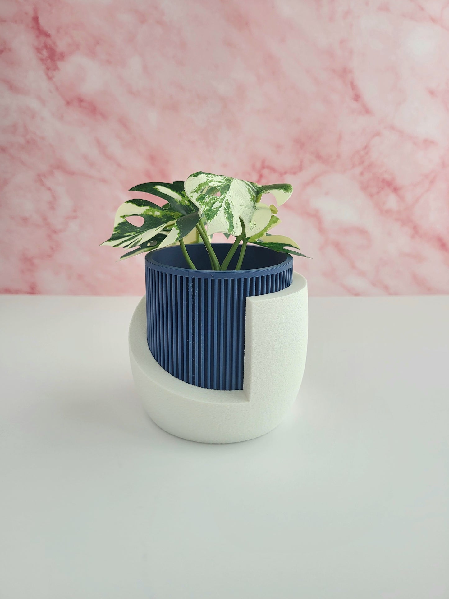 Japandi Style Planter with Drainage & Tray