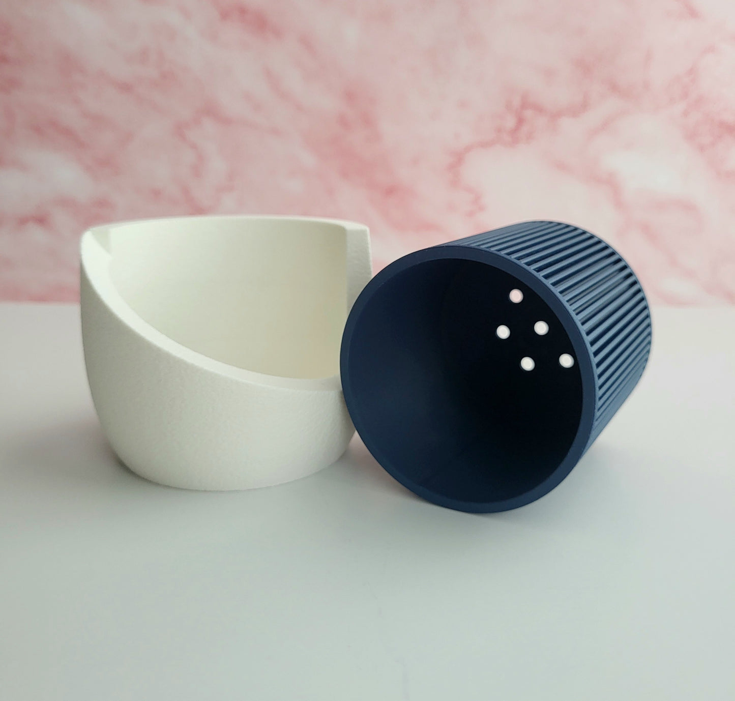 Japandi Style Planter with Drainage & Tray