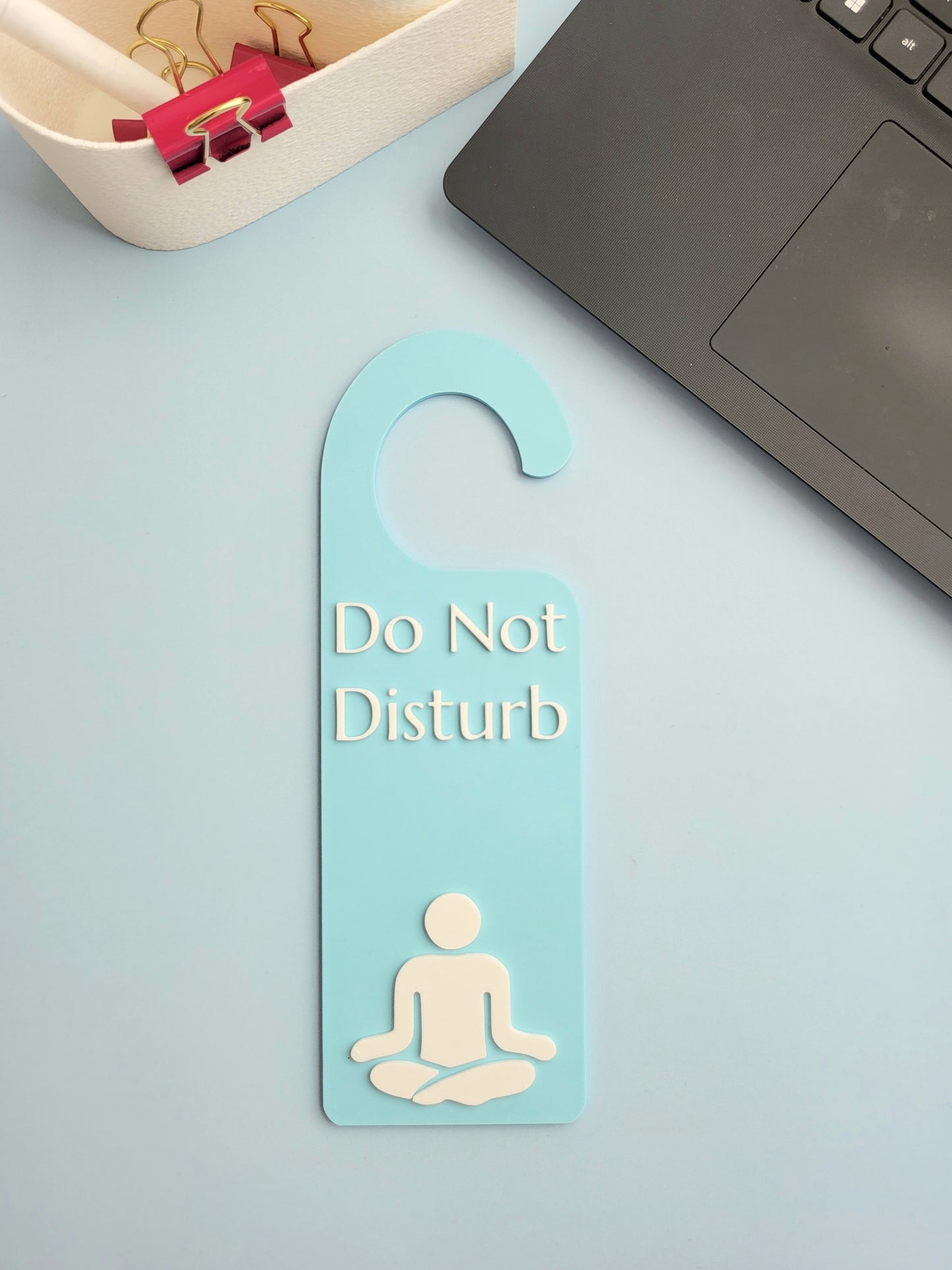 Do Not Disturb Meditating Door Hanger