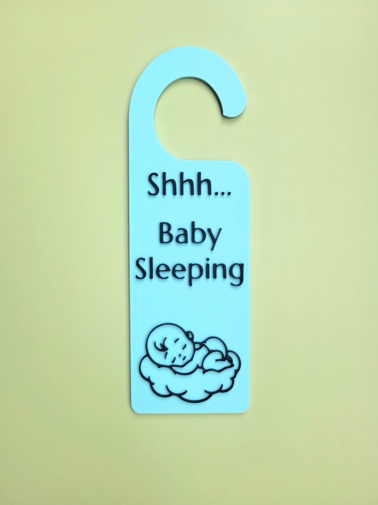 Shhh Baby Sleeping Door Sign (Baby Boy)