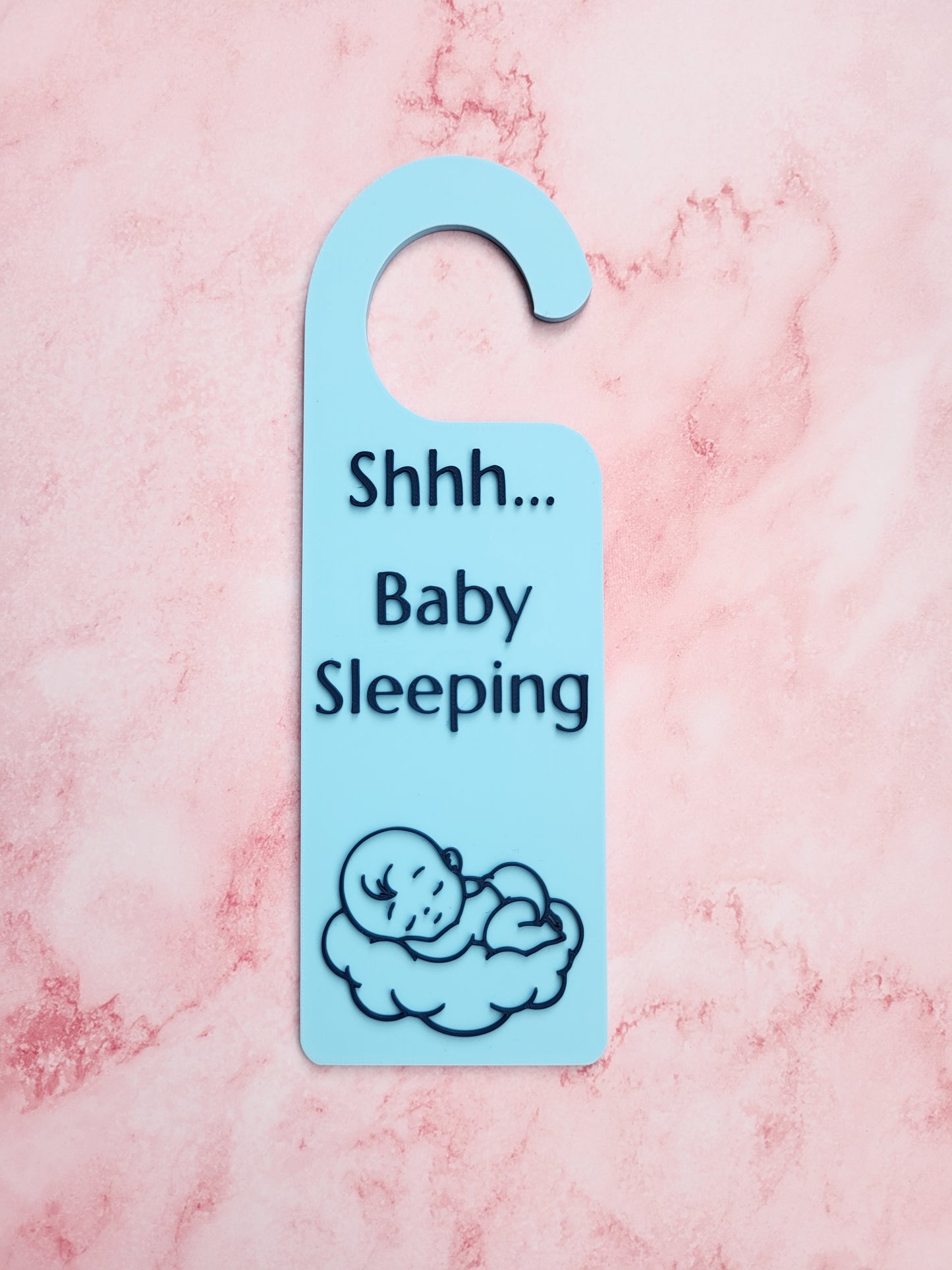 Shhh Baby Sleeping Door Sign (Baby Boy)