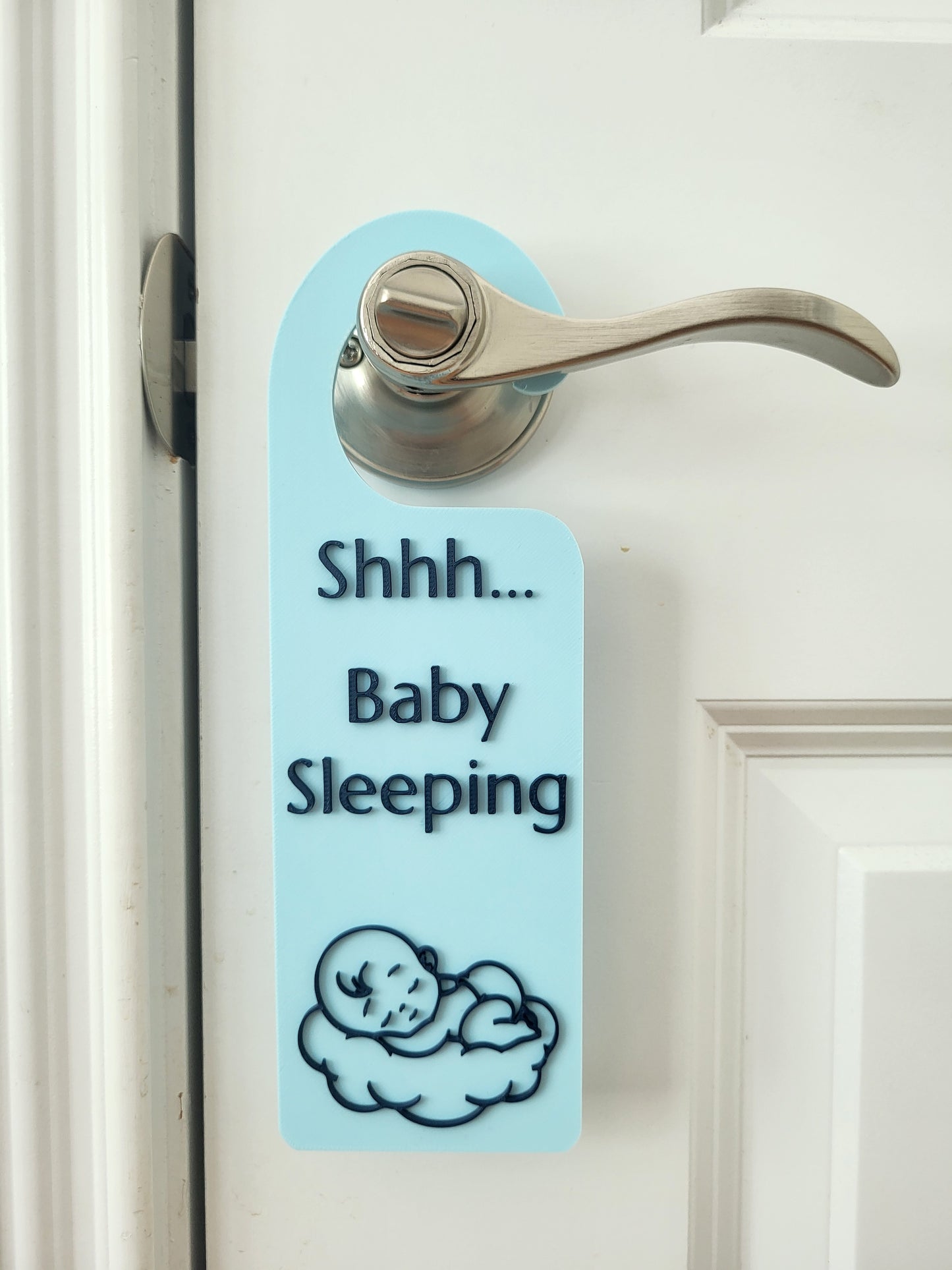 Shhh Baby Sleeping Door Sign (Baby Boy)