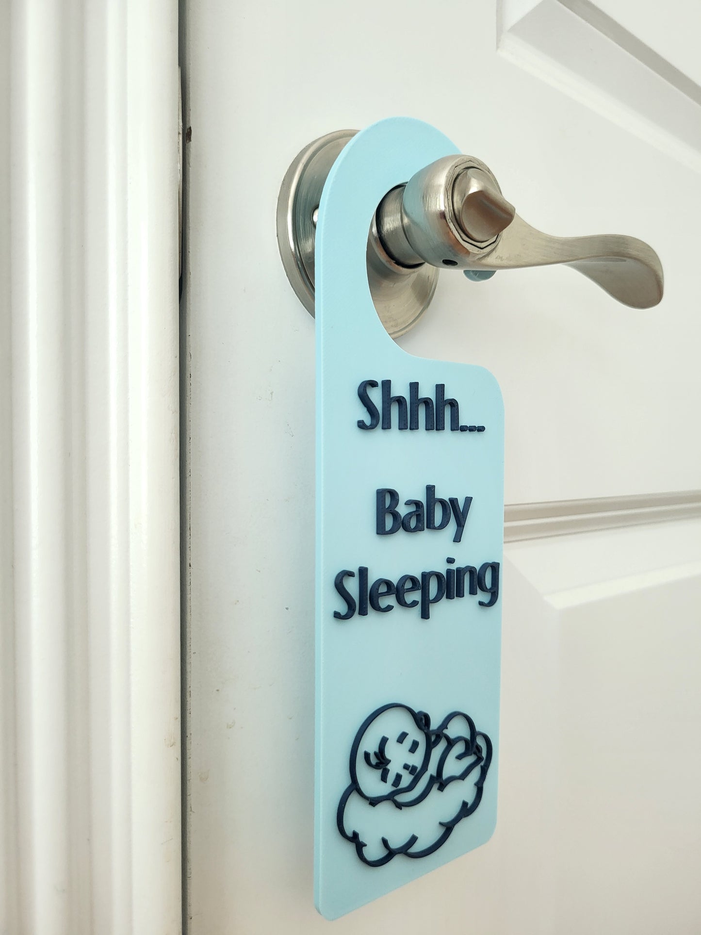 Shhh Baby Sleeping Door Sign (Baby Boy)