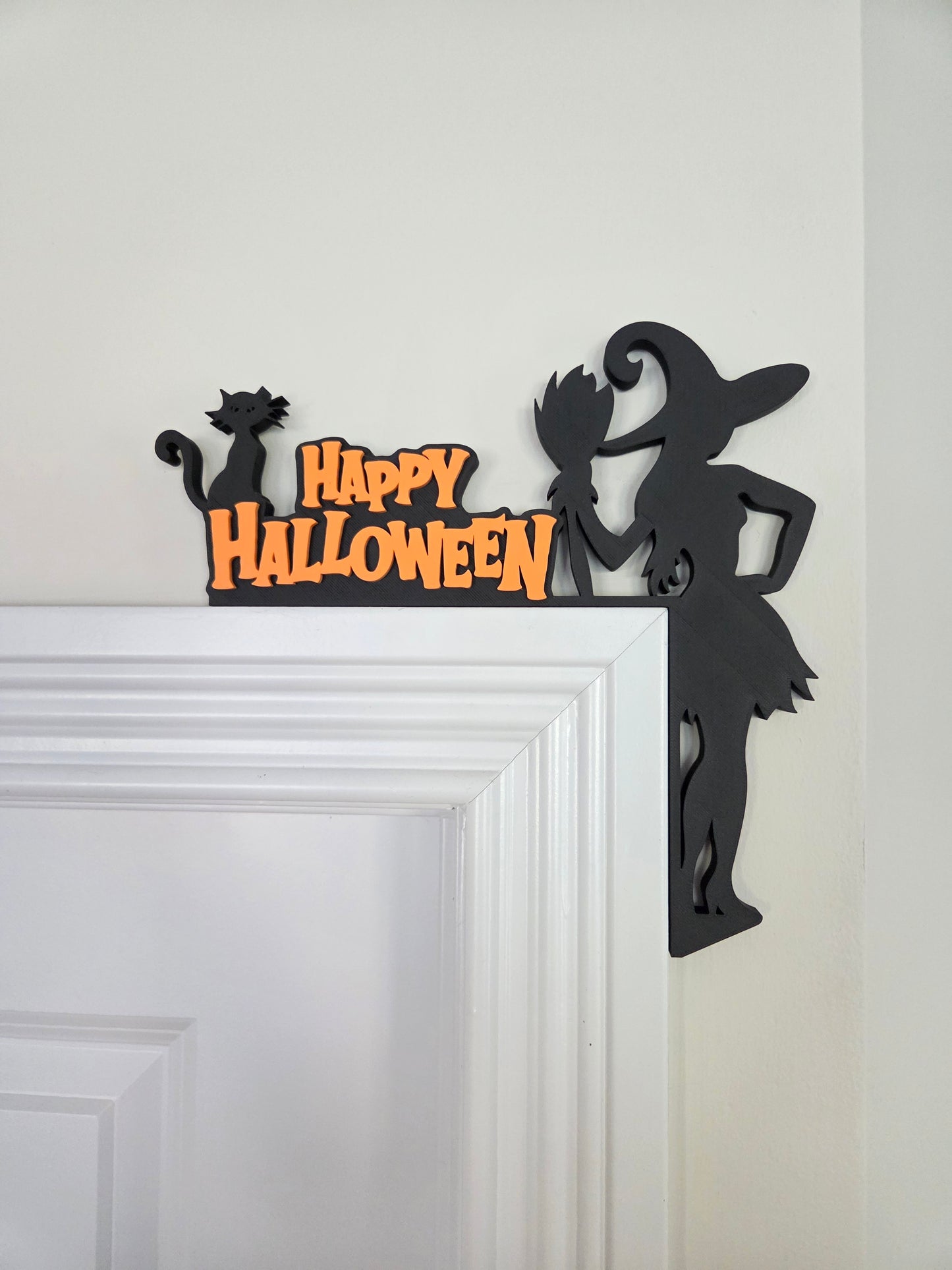 Happy Halloween Witch Door Corner Sign