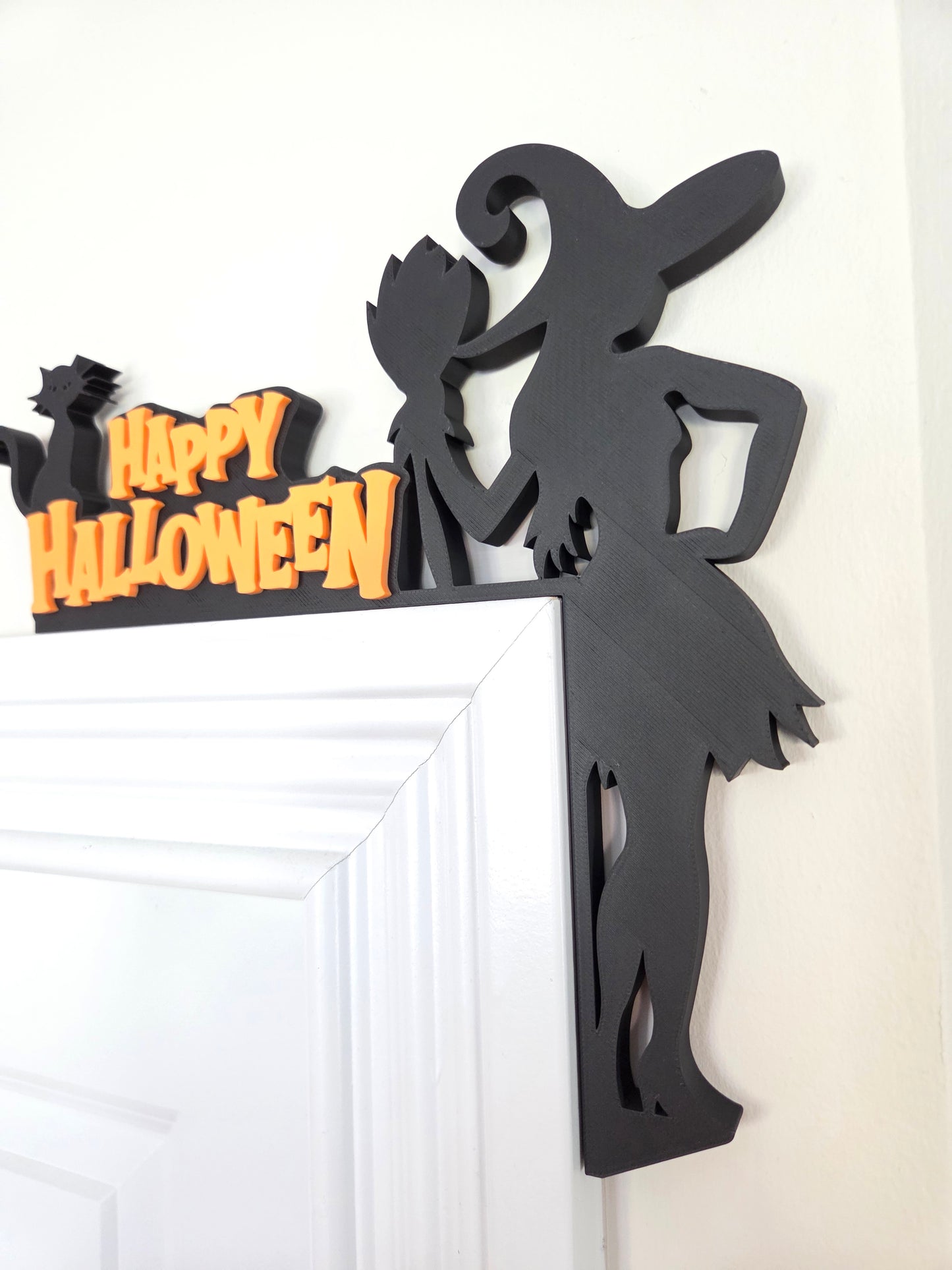 Happy Halloween Witch Door Corner Sign