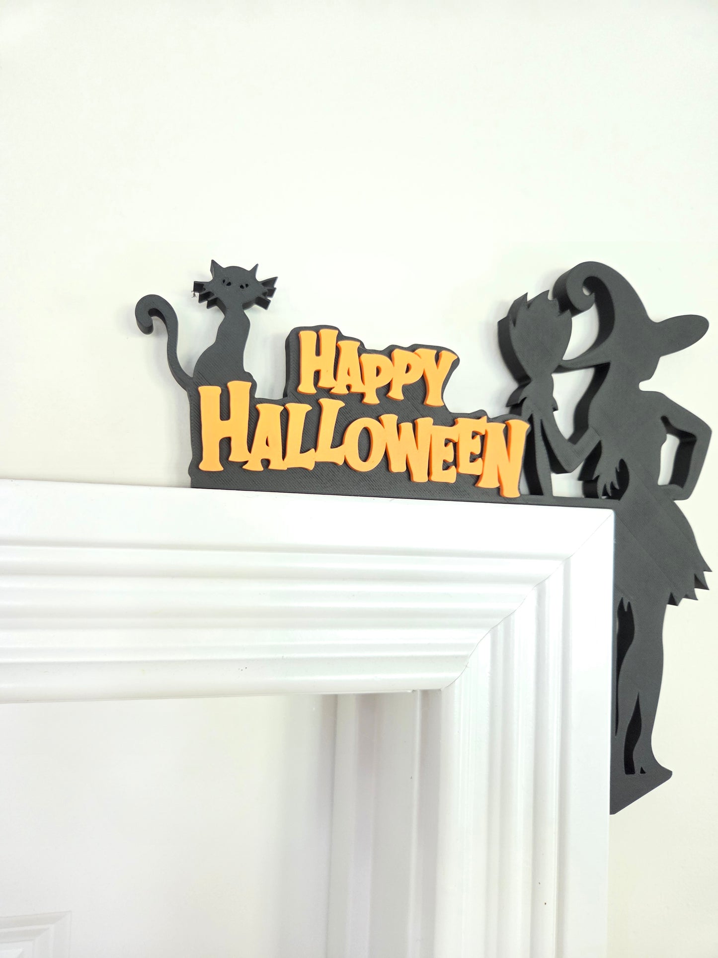 Happy Halloween Witch Door Corner Sign