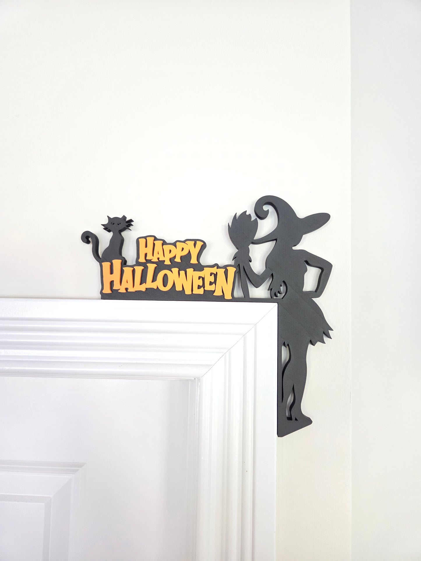 Happy Halloween Witch Door Corner Sign