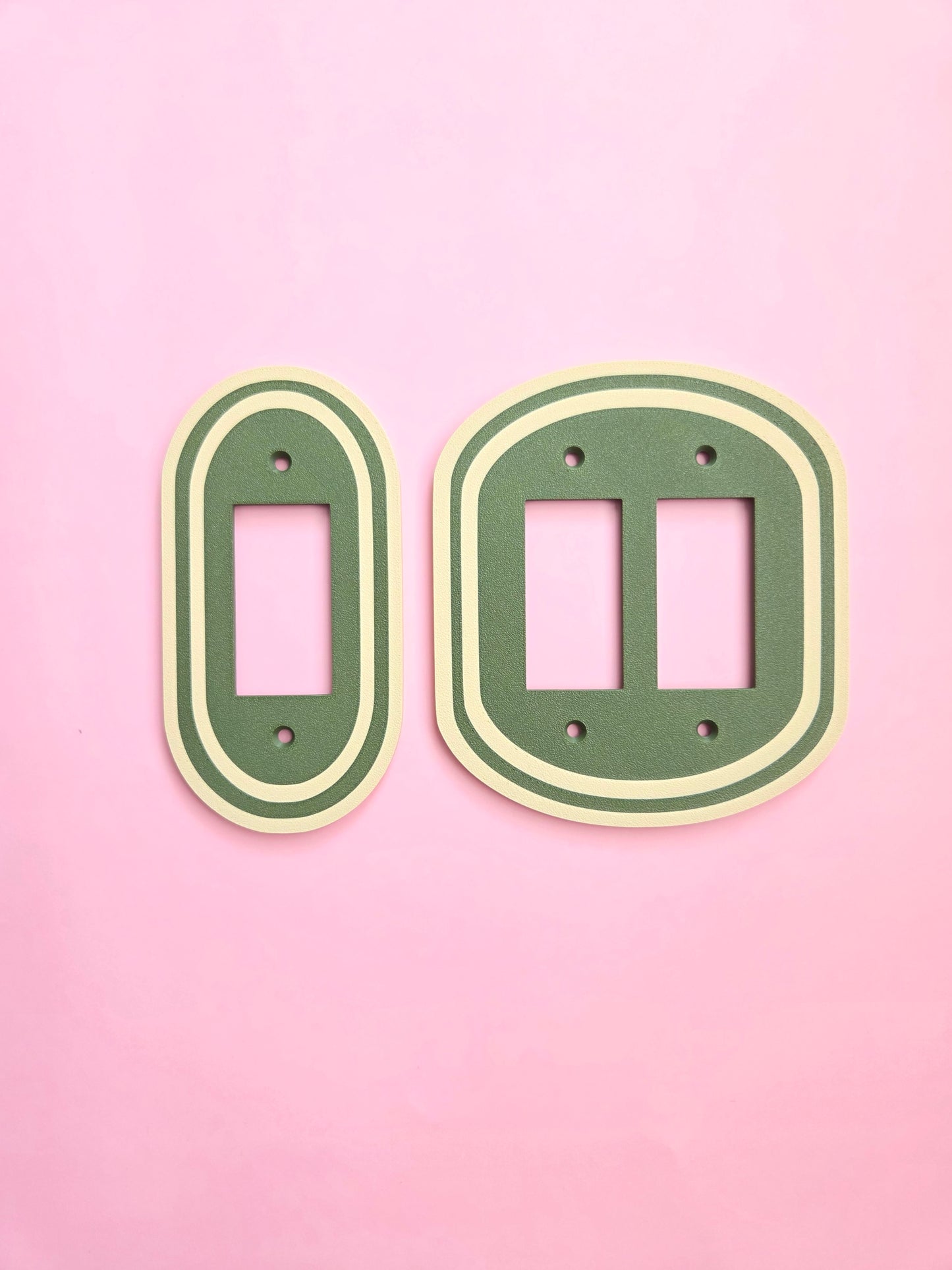 Oval Light Switch Cover With Color Stripes