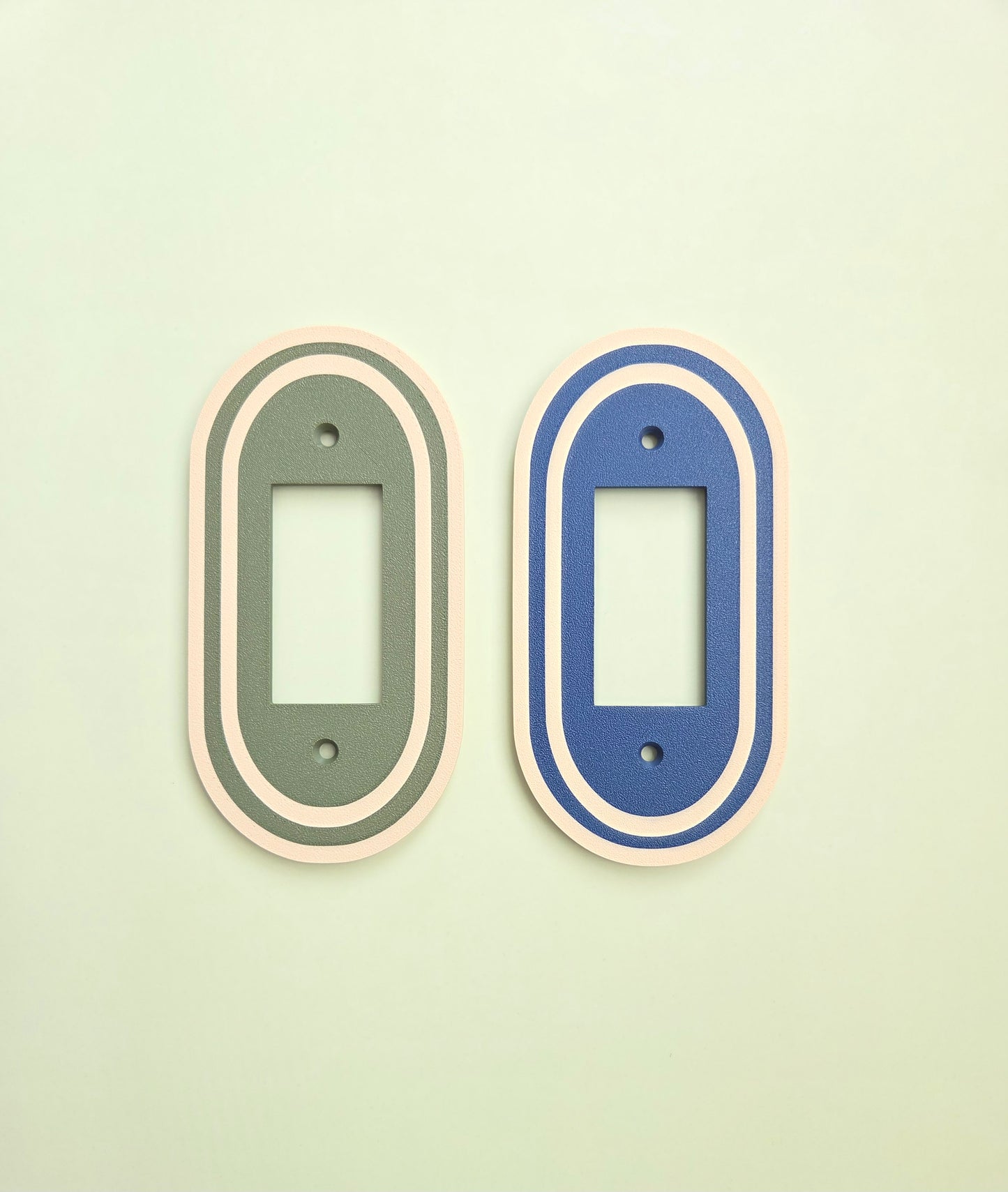 Oval Light Switch Cover With Color Stripes