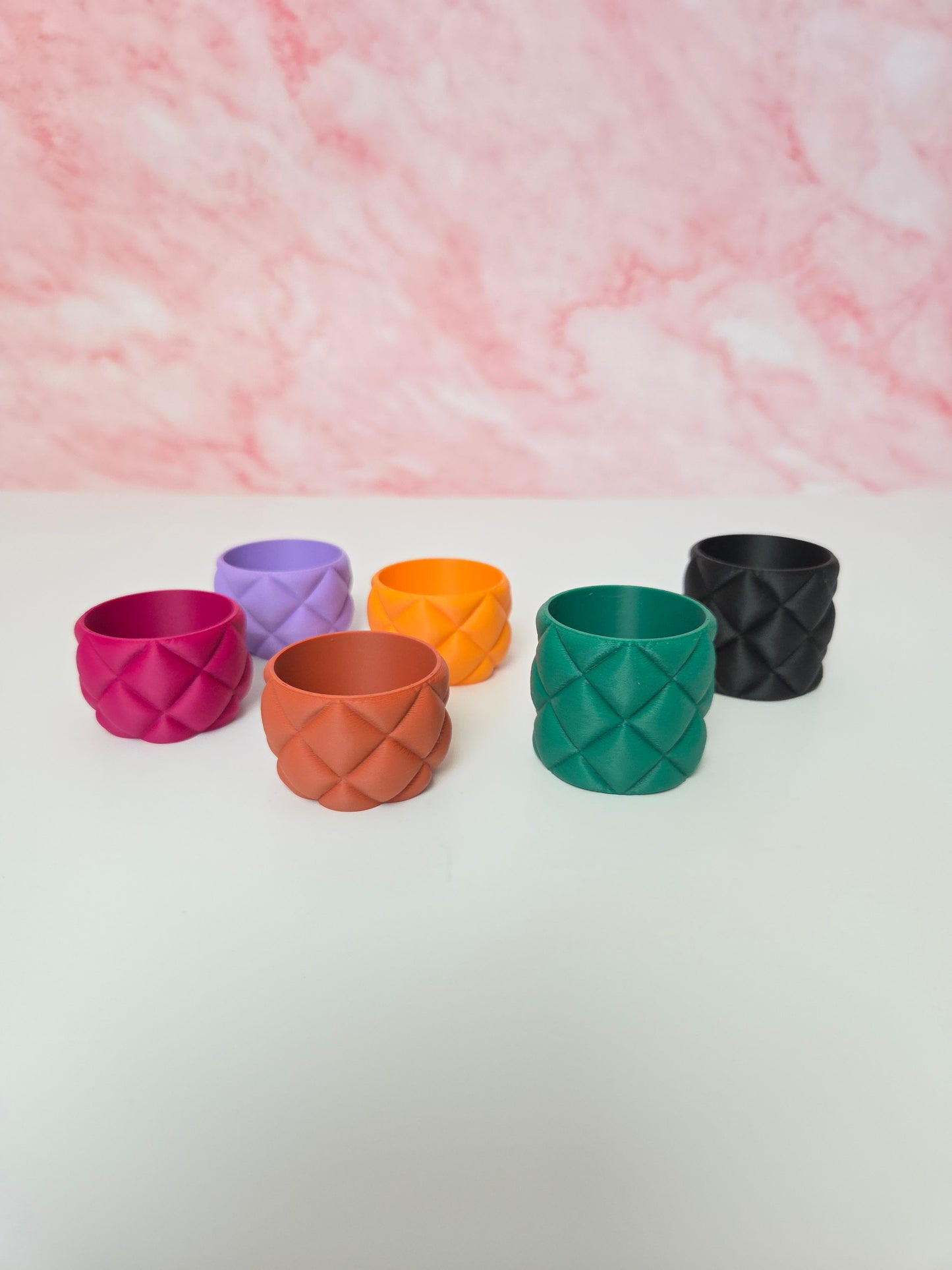 Set of 3 Quilted Pillow Style LED Tea Light Holders