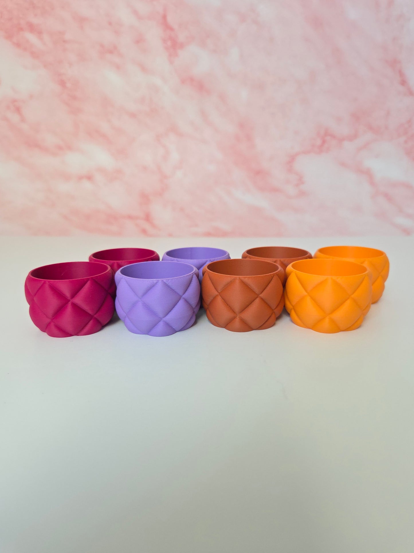 Set of 3 Quilted Pillow Style LED Tea Light Holders
