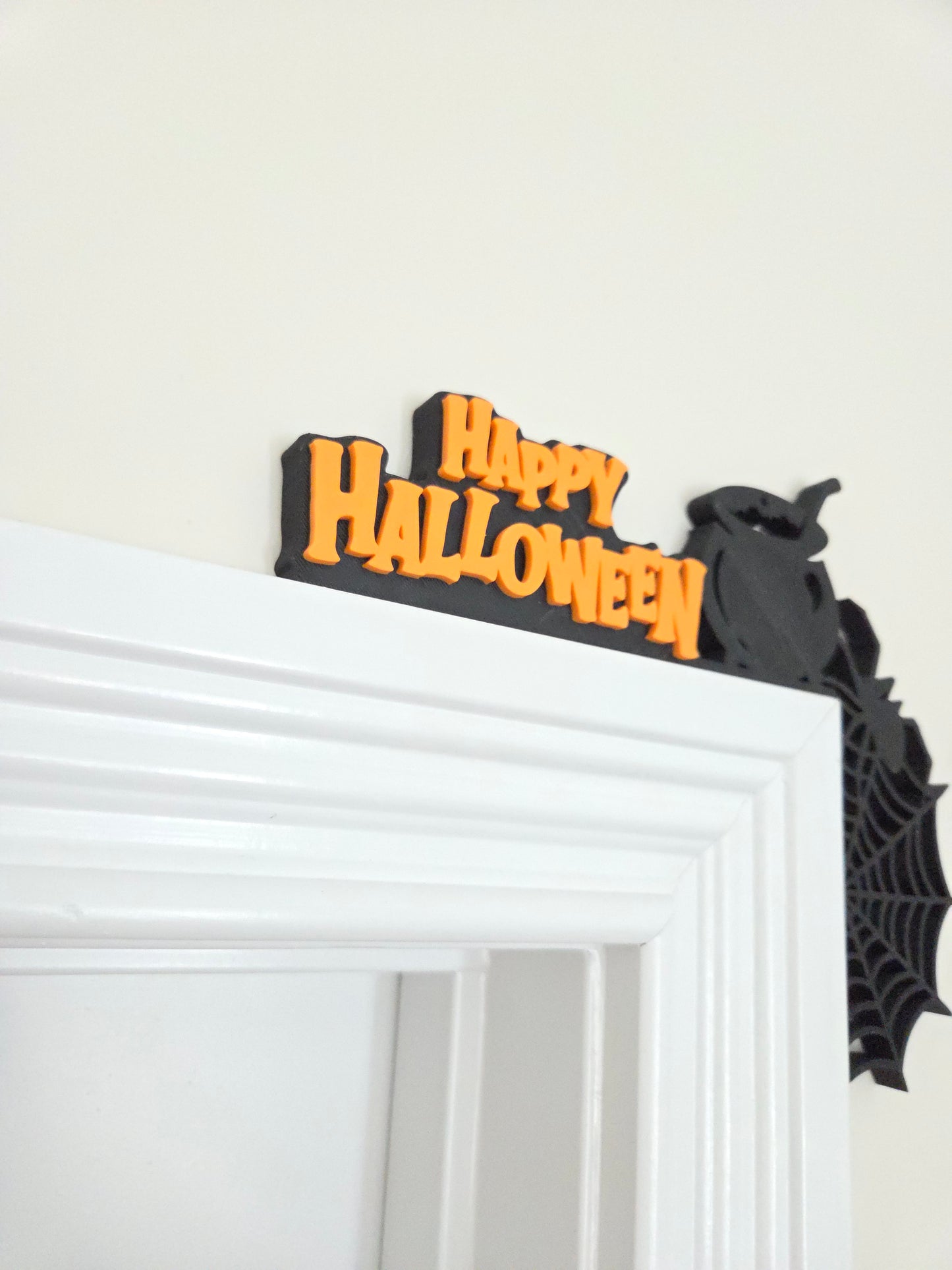 Halloween Door Corner Sign: Spider Web Cauldron