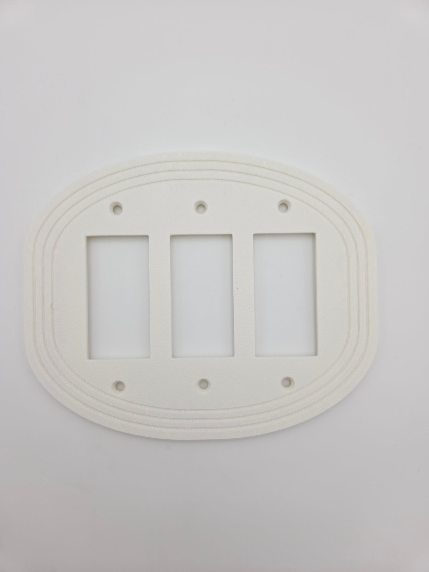OUTLET: Tripple rocker oval with stripes WHITE