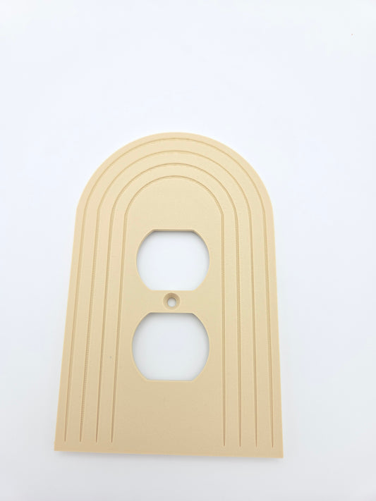 OUTLET: Duplex outlet arch light switch BEIGE