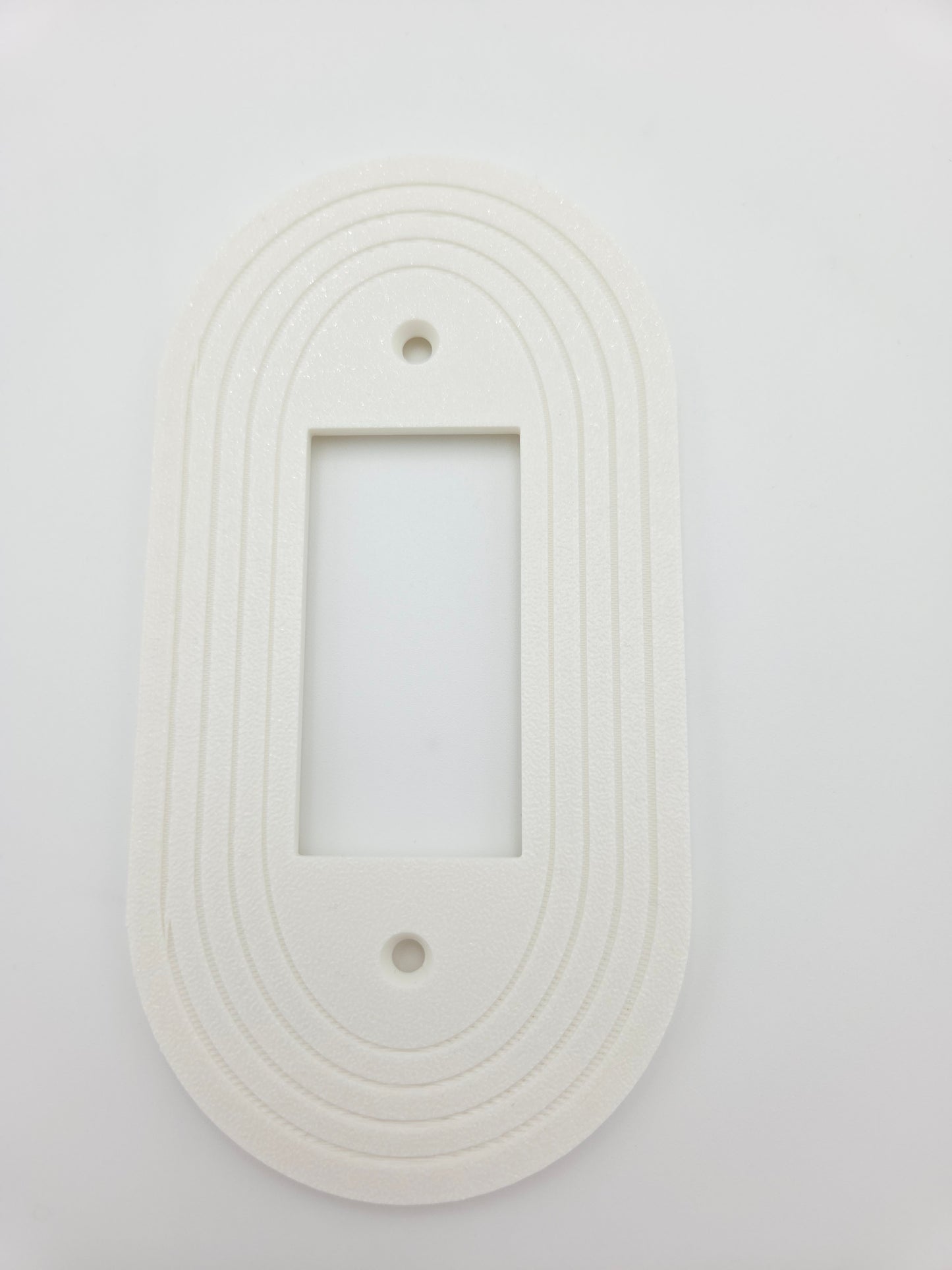 OUTLET: Single rocker oval with stripes WHITE