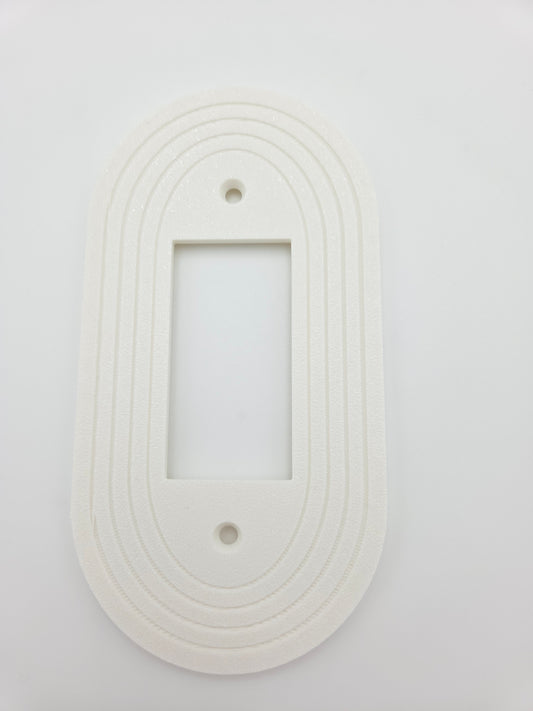 OUTLET: Single rocker oval with stripes WHITE