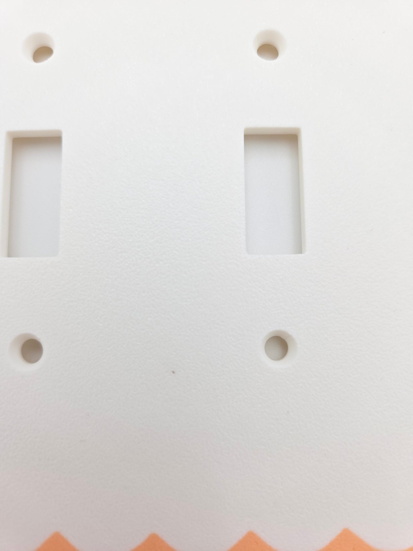 OUTLET: Double toggle two toned scalloped light switch cover (ORANGE)