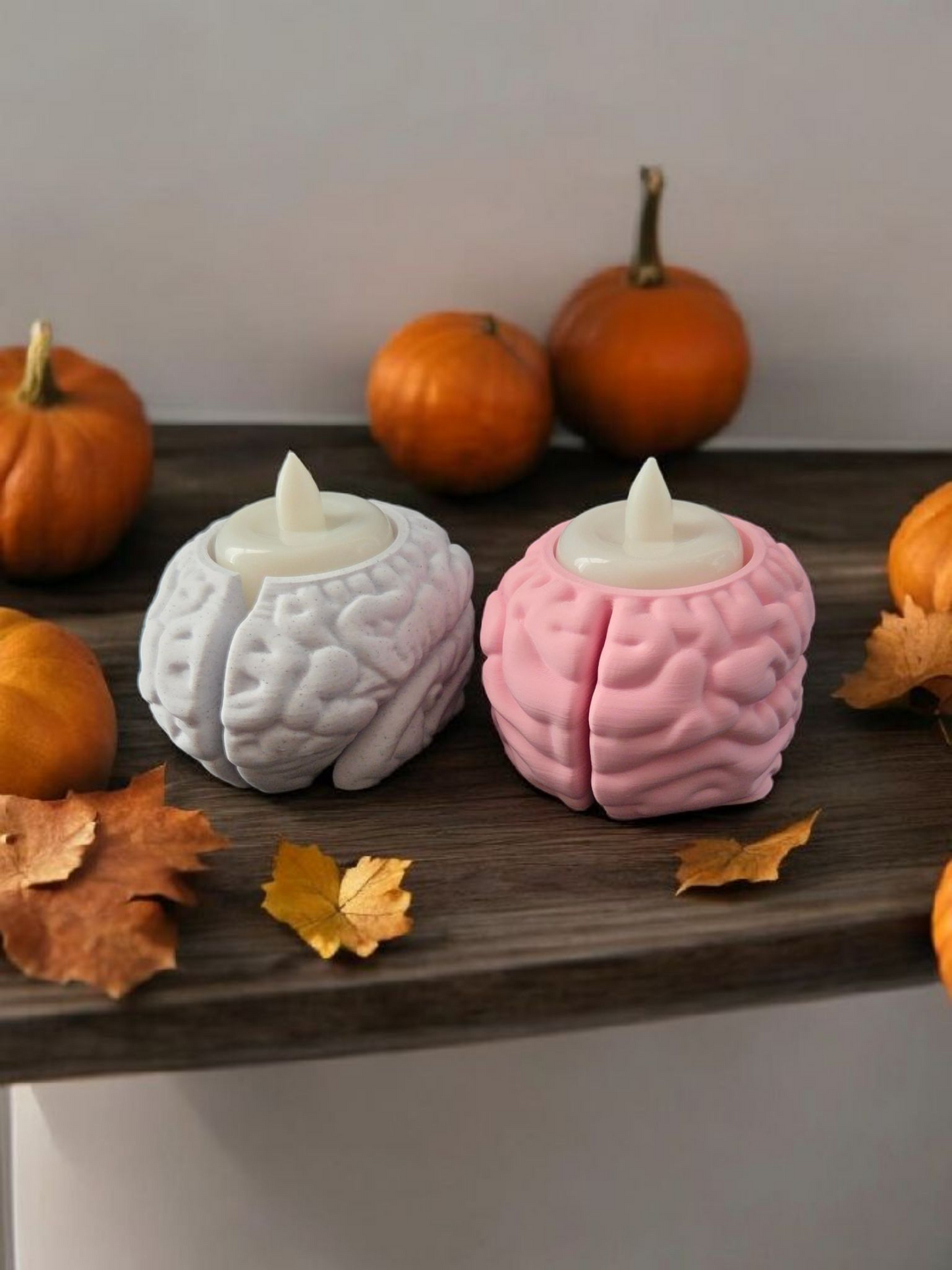 Brain Candle Holder – Halloween LED Tea Light Holder