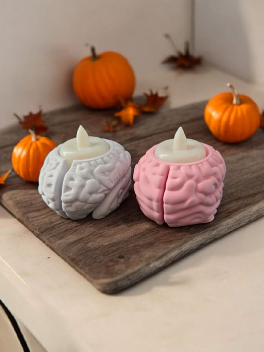 Brain Candle Holder – Halloween LED Tea Light Holder