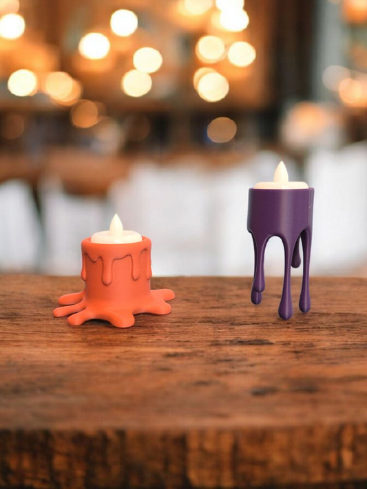Dripping LED Candle Holders