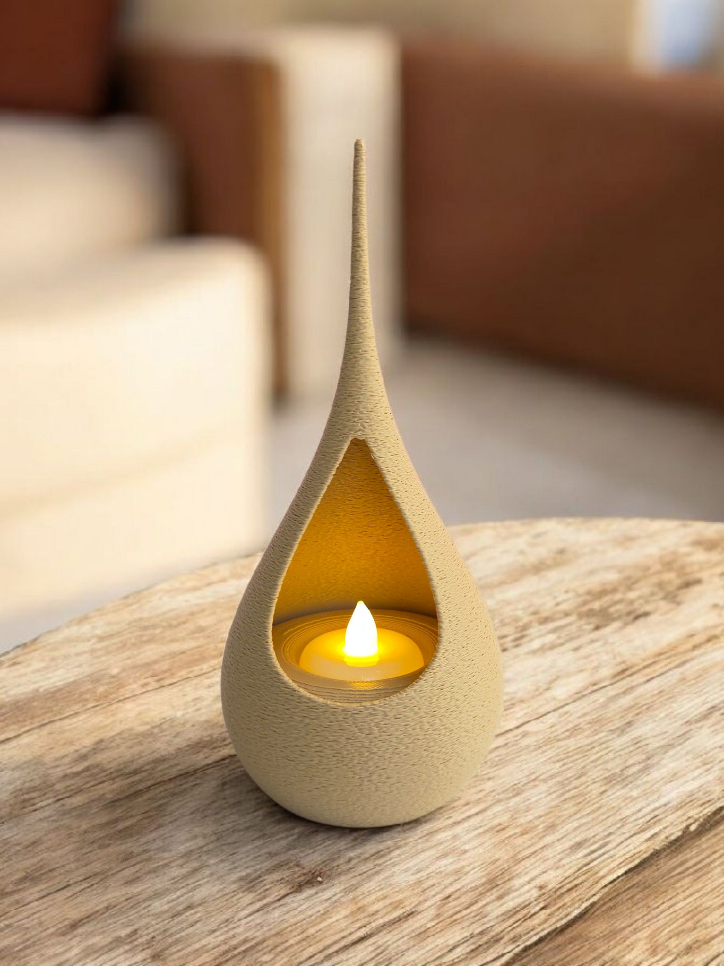 Teardrop LED Candle Holder