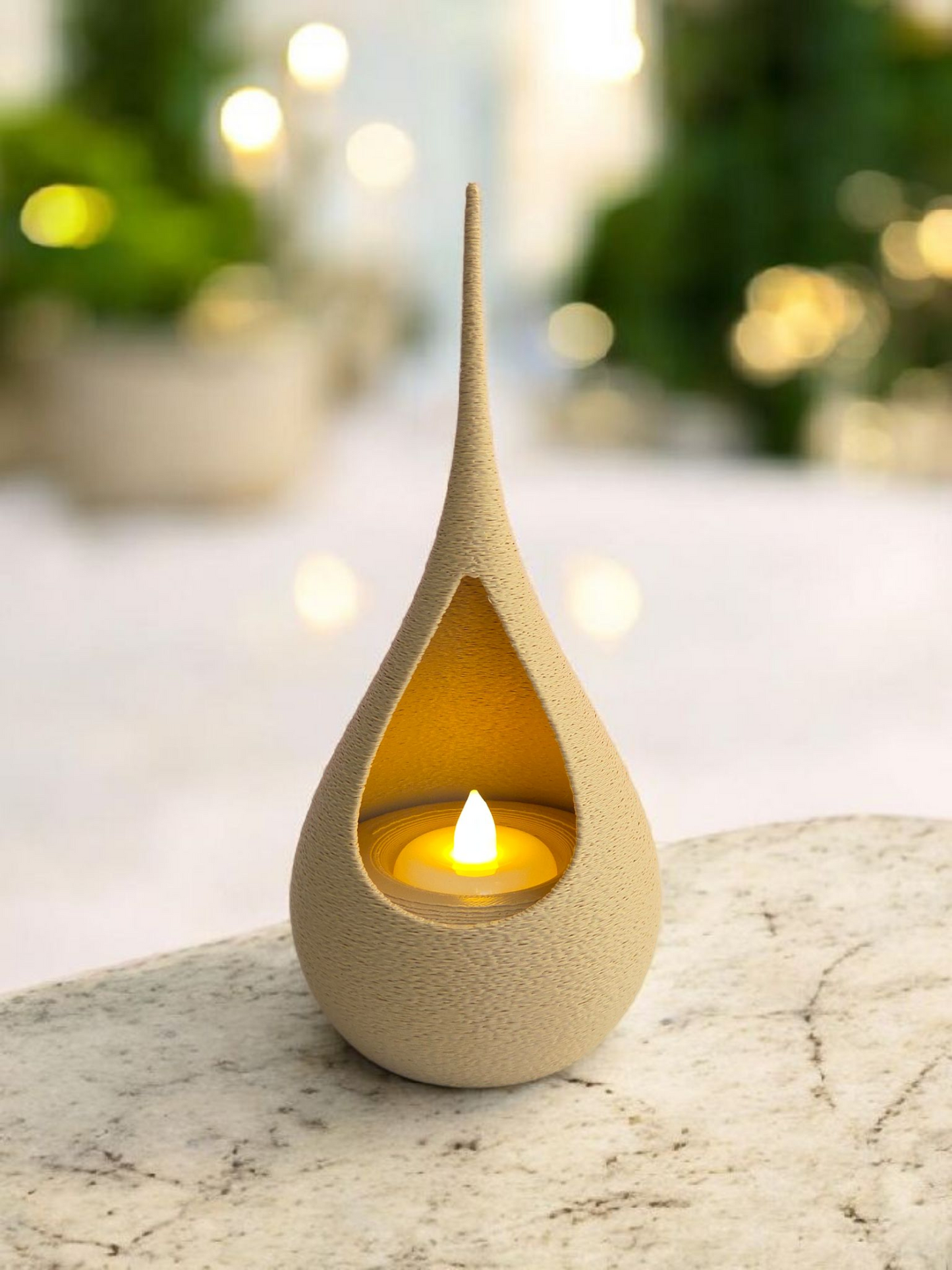 Teardrop LED Candle Holder