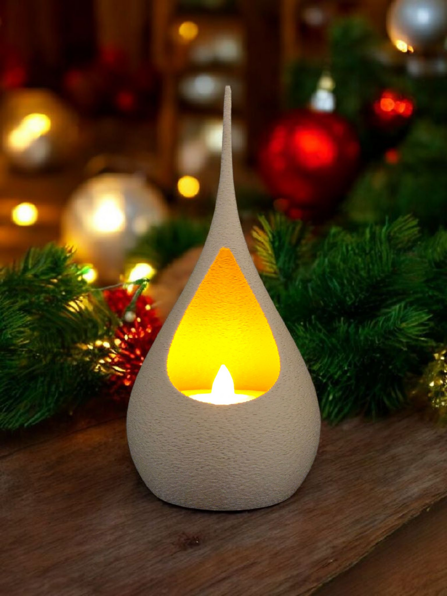 Teardrop LED Candle Holder