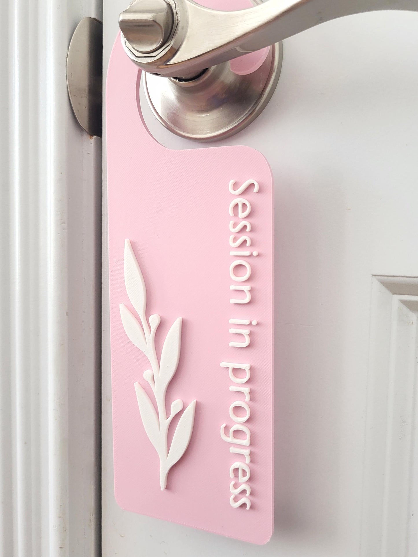 therapist door sign, salon sign, salon accessories, privacy sign, office door hanger, lash tech artist, in session sign, in session door sign, door sign, door hanger, door handle sign, do not disturb, beauty room decor, session in progress door knob sign
