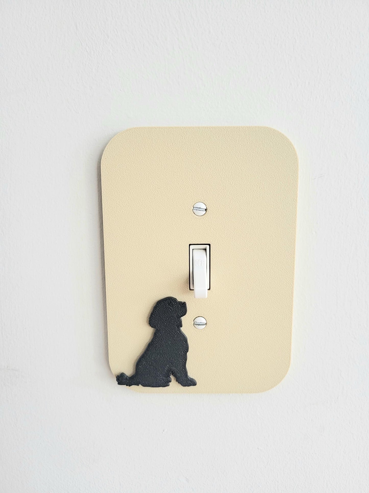 Light Switch Cover With Dog Accent, Wall Plate Cover, Mid Century Modern, Unique Switch Plate Design, Home Decor, Dog Light Switch