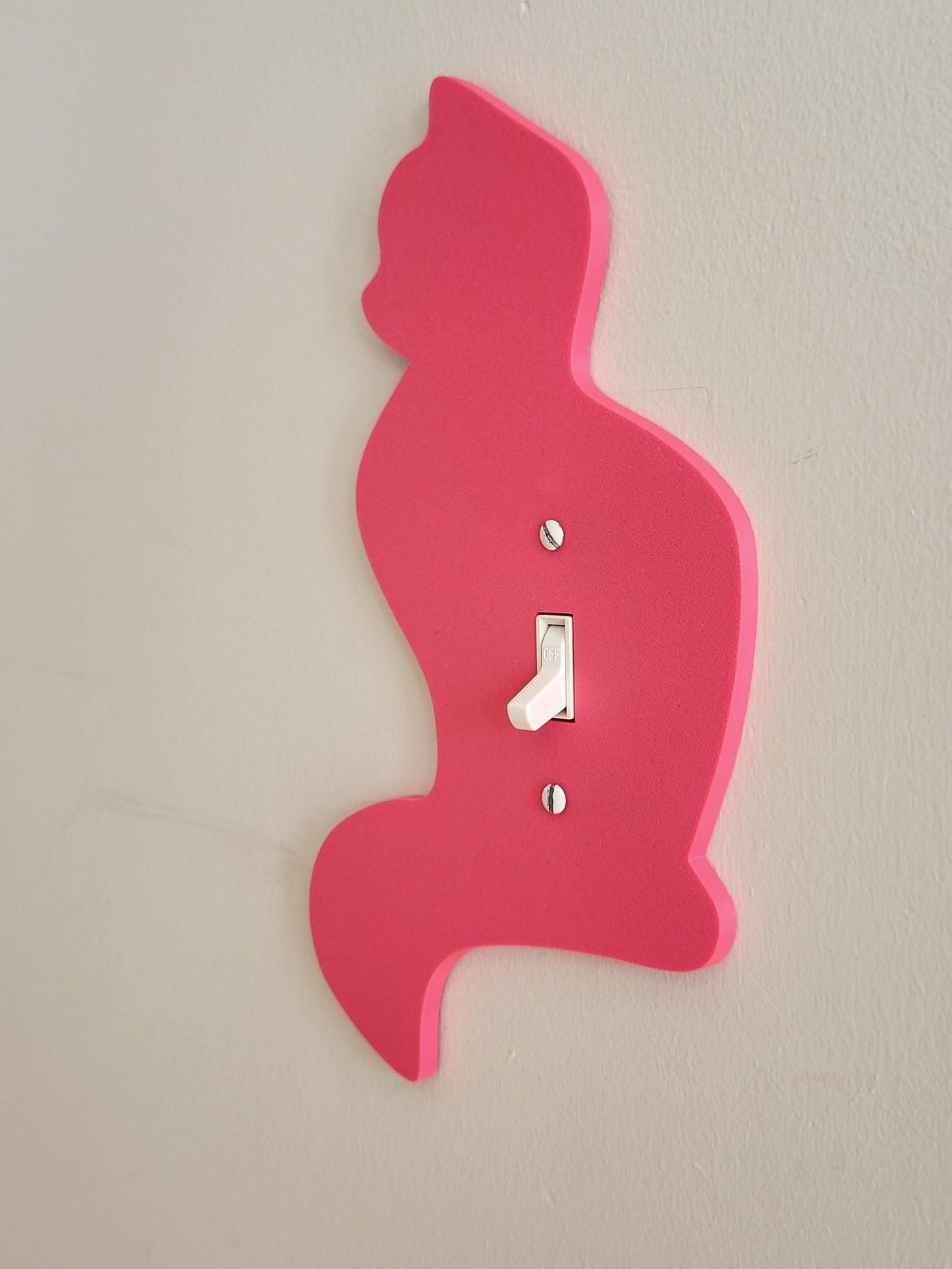 Cat Shaped Light Switch Cover, Unique and Fun Custom Wall Plate Cover for Cat Lovers, Room and Home Decor