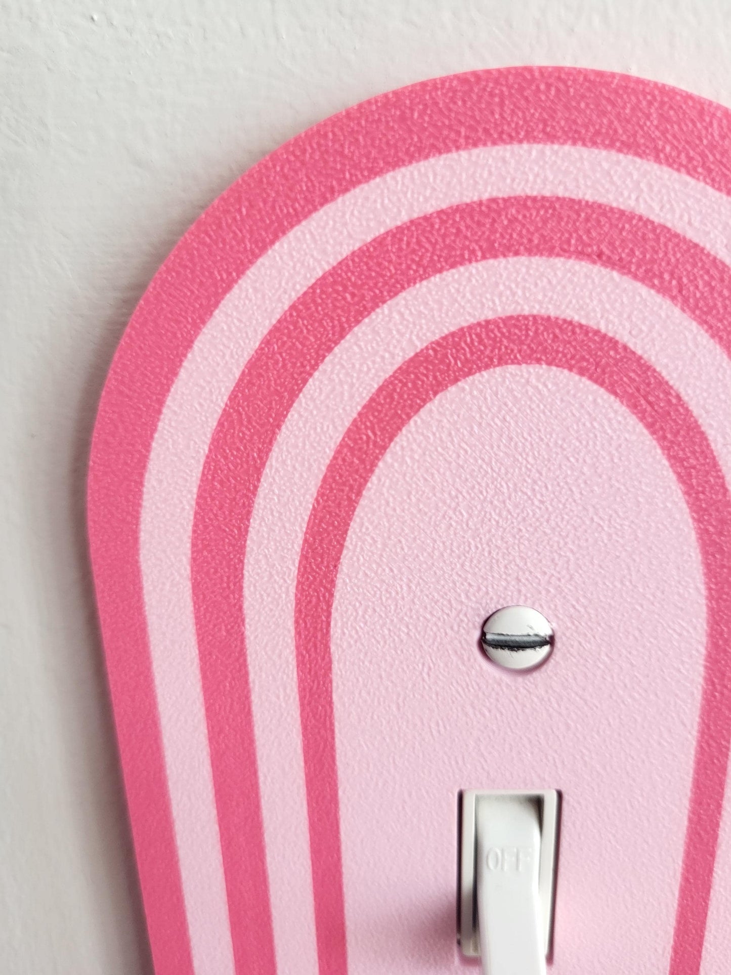 Oval Light Switch Cover With Stripes, Wall Plate Cover, Mid Century Modern, Unique Switch Plate Design, Decorative Wall Plate, Home Decor