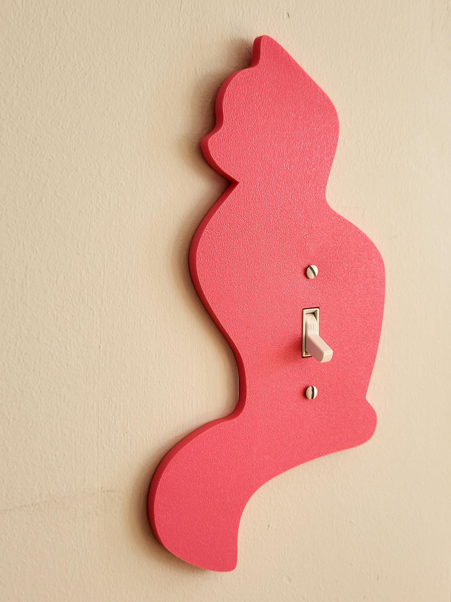 Cat Shaped Light Switch Cover, Unique and Fun Custom Wall Plate Cover for Cat Lovers, Room and Home Decor