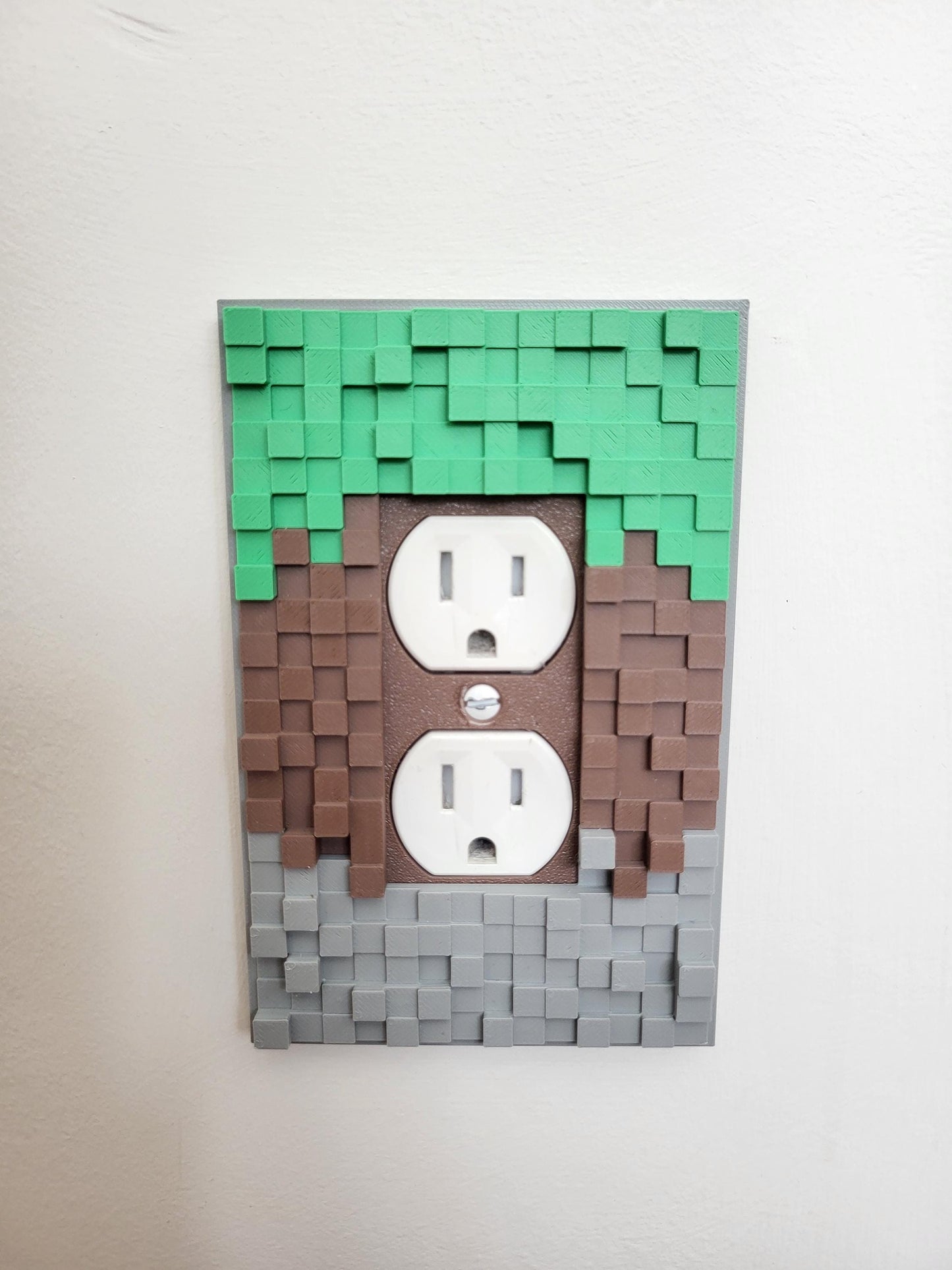 Gaming-Inspired Light Switch Cover - Pixel Block Design for Kids & Gamers, Fun and Custom Wall Plate Cover, Room Home Decor, Rocker, Outlet