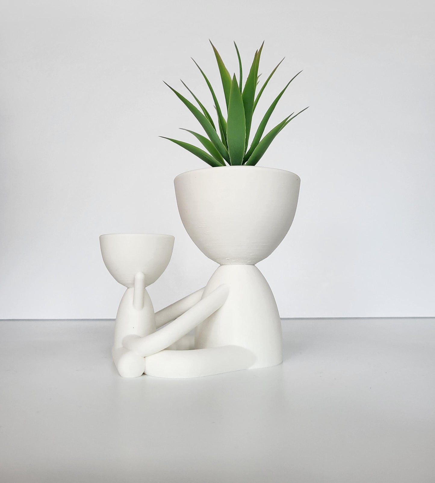 Indoor Succulent Plant Pot, Cute Planter, Sitting Unique 3 4 inch plant pot, Mother's Day Gift,