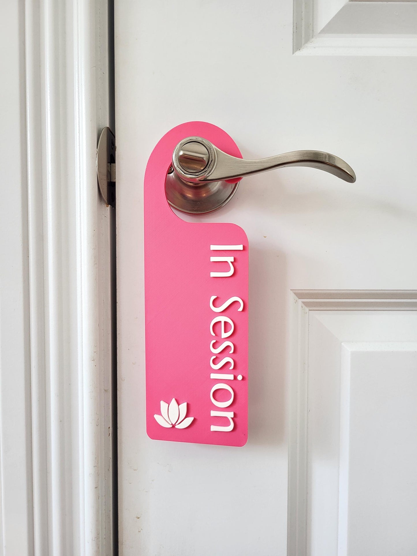 therapist door sign, salon sign, salon accessories, privacy sign, office door hanger, lash tech artist, in session sign, in session door sign, door sign, door hanger, door handle sign, do not disturb, beauty room decor, session in progress door knob sign