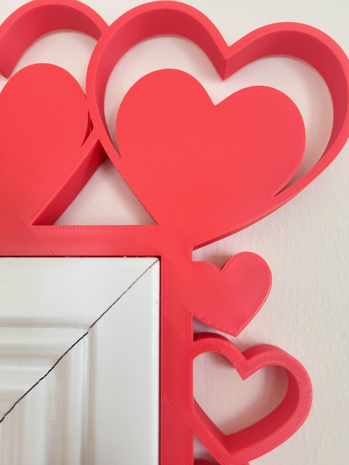 valentines decor, door corner decor, door trim decor, hearts,