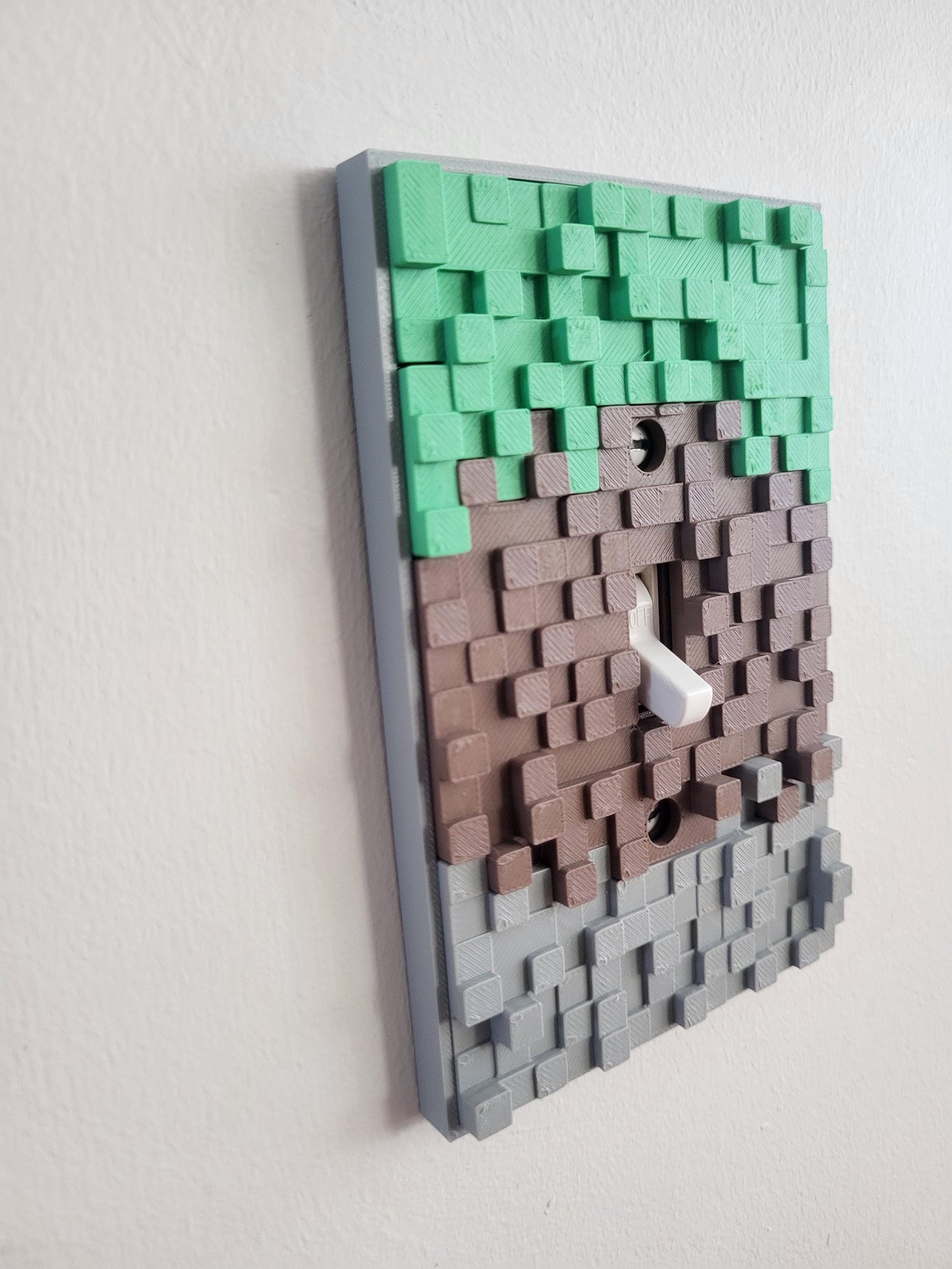 Gaming-Inspired Light Switch Cover - Pixel Block Design for Kids & Gamers, Fun and Custom Wall Plate Cover, Room Home Decor, Rocker, Outlet