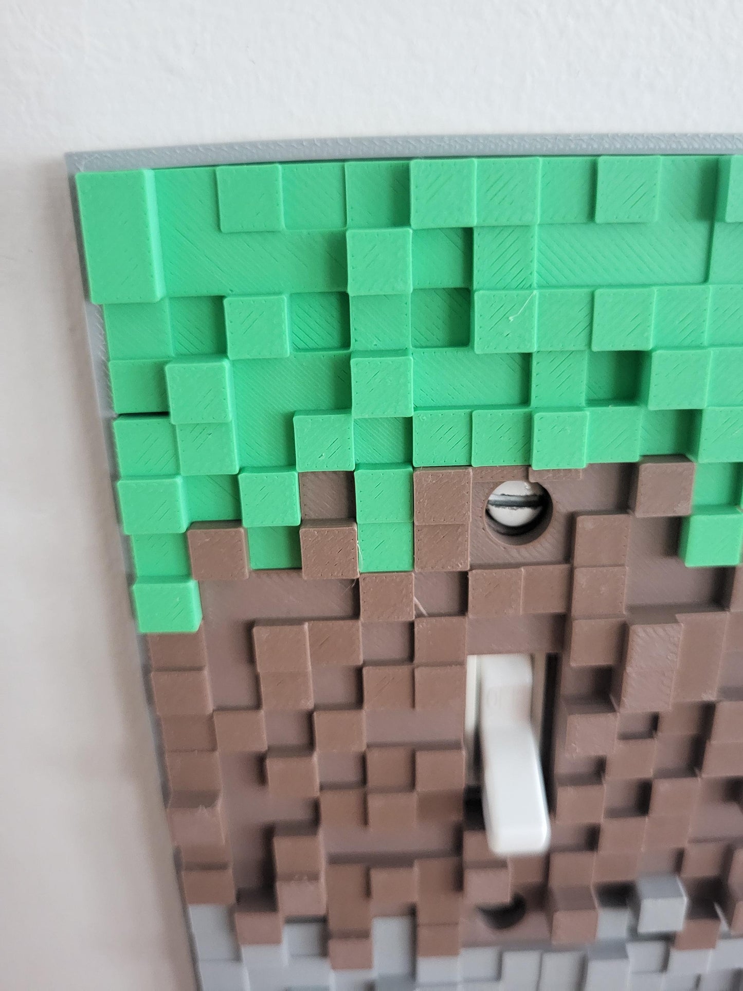 Gaming-Inspired Light Switch Cover - Pixel Block Design for Kids & Gamers, Fun and Custom Wall Plate Cover, Room Home Decor, Rocker, Outlet