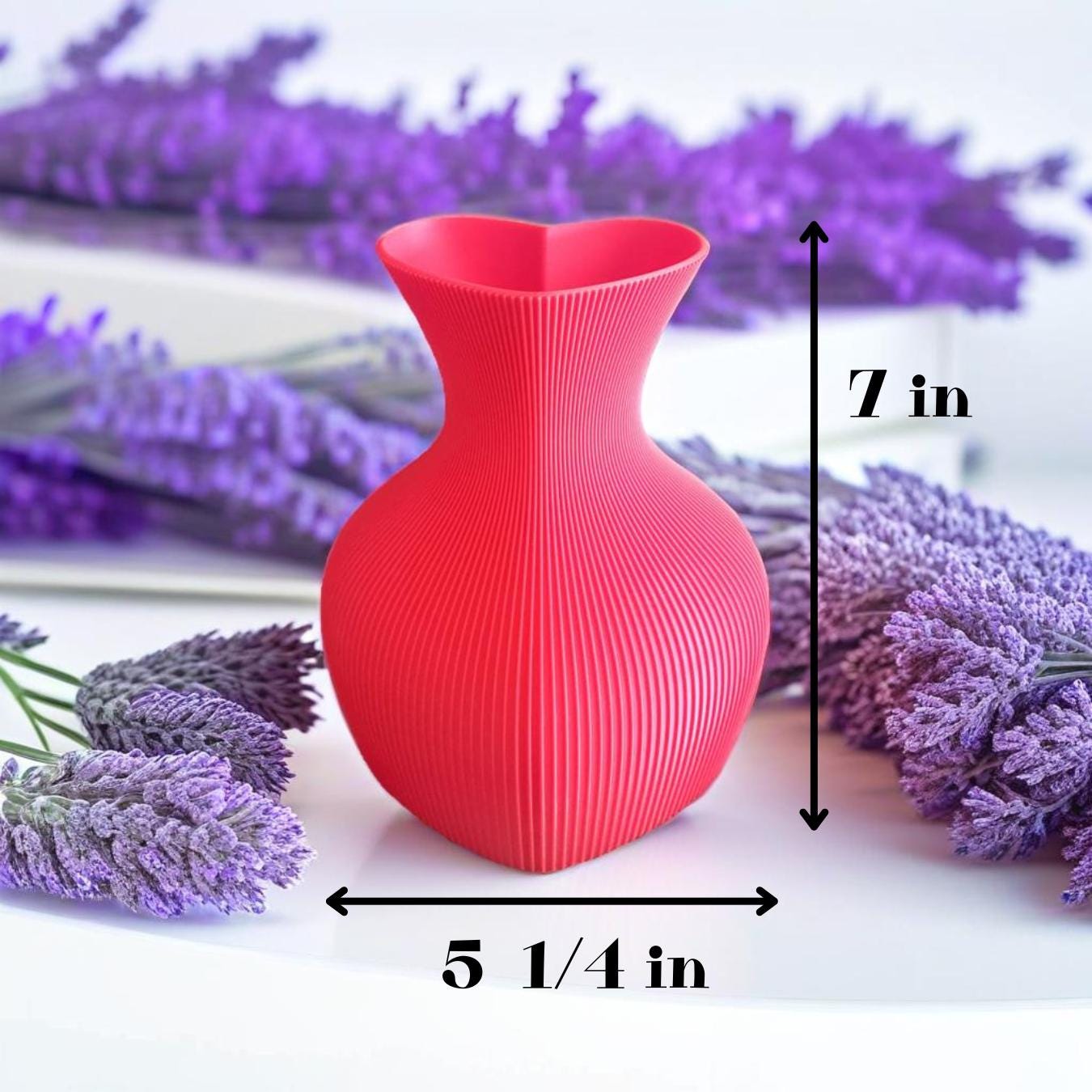 Perfect Valentine's Day Gift, Love Themed Home Decor, For fresh & Artificial flowers, Unique Flower Vase, Heart Shaped Vase