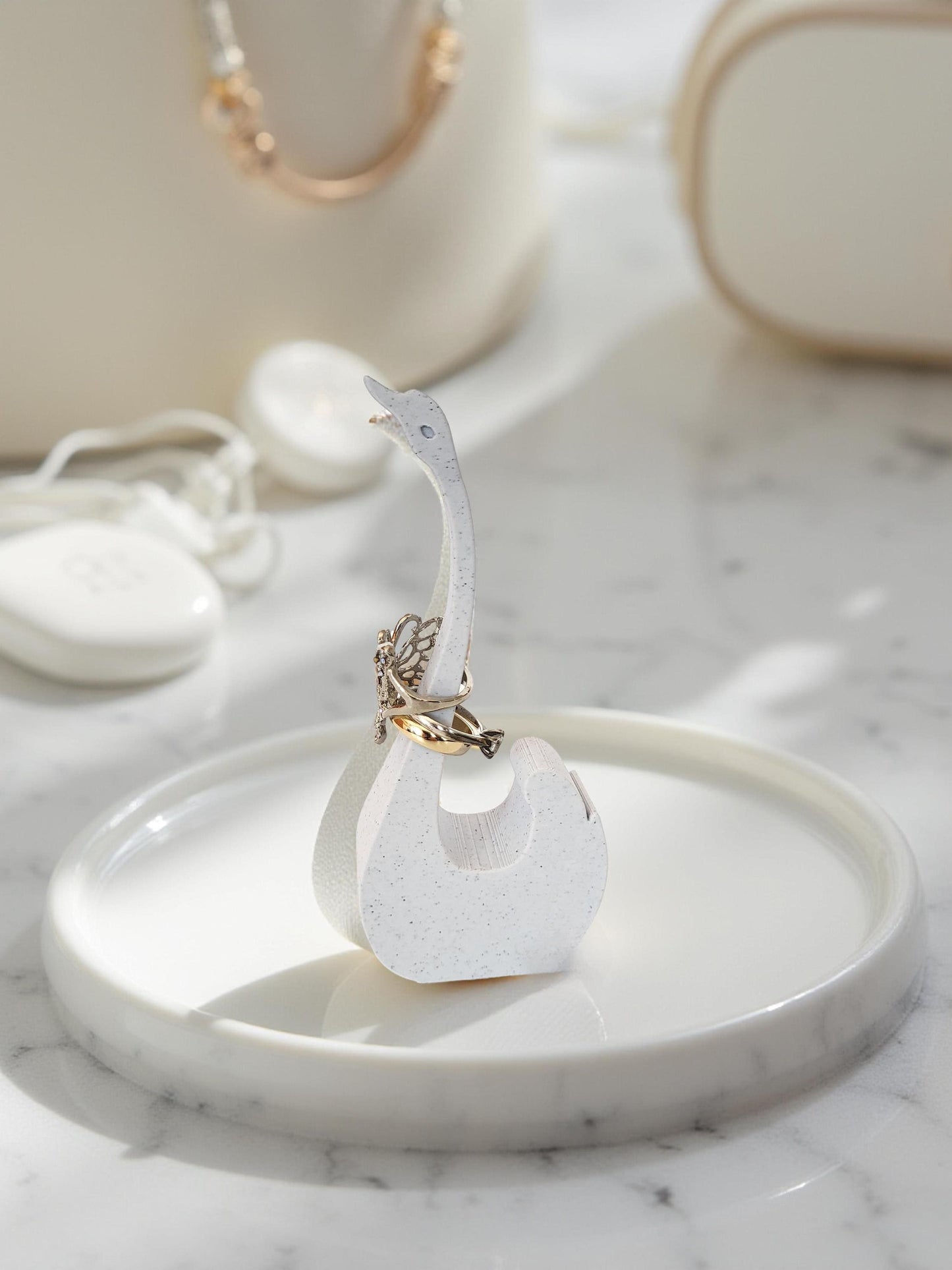 Swan Ring Holder - Cute Jewelry Organizer, Ring Holder Dish, Wedding Ring Holder, Ring Display, Engagement Gift, Teen Gift Idea